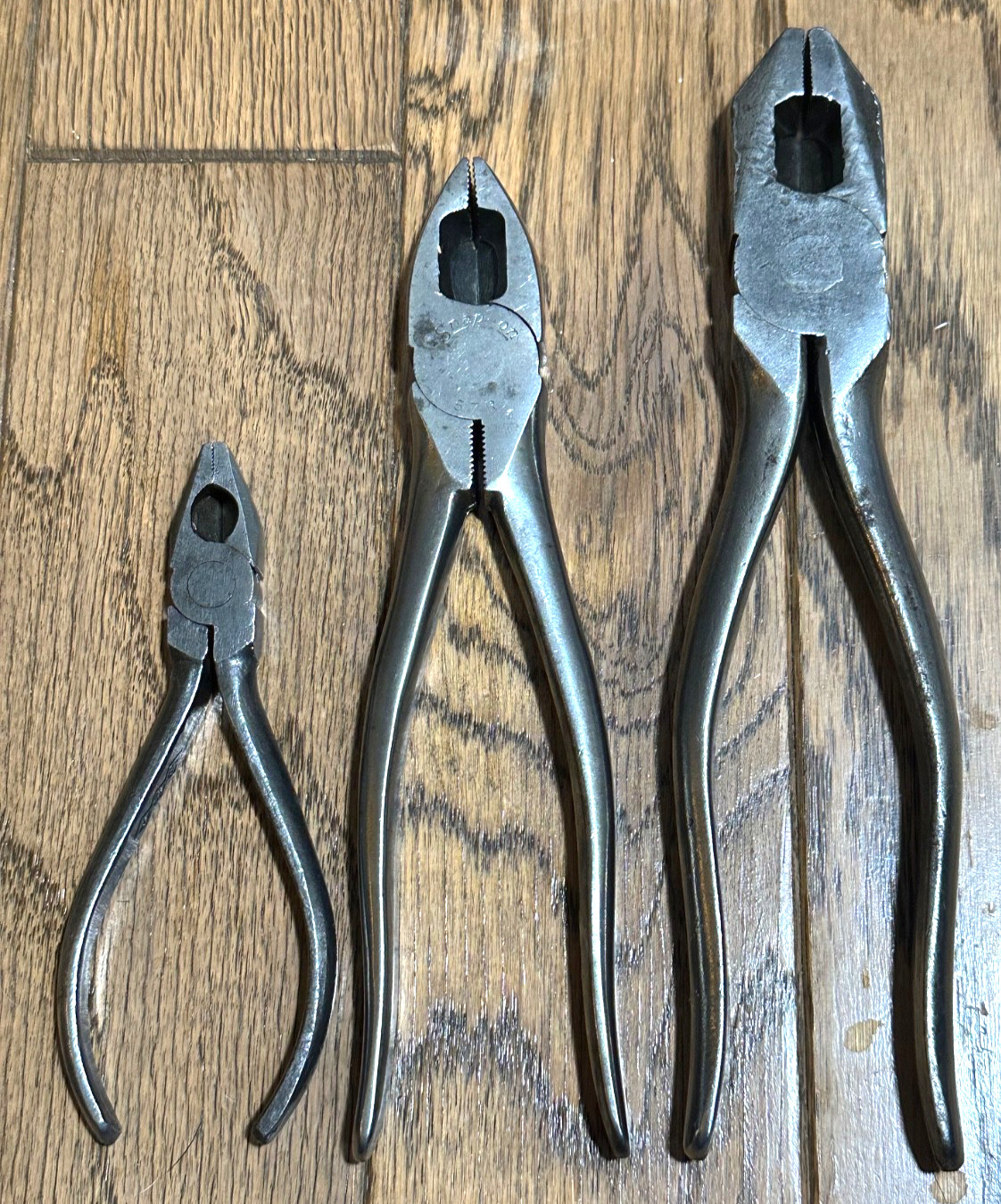 VTG Tools Lineman’s Pliers Wire Side Cutter Twister Set Lot Snap On Utica Pexto
