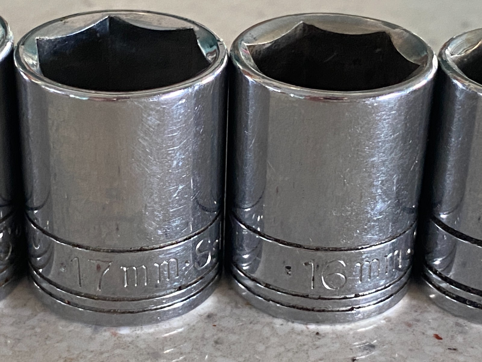 SK Tools 3/8″ Drive Shallow 6 Point Metric Socket Lot 11 Pieces
