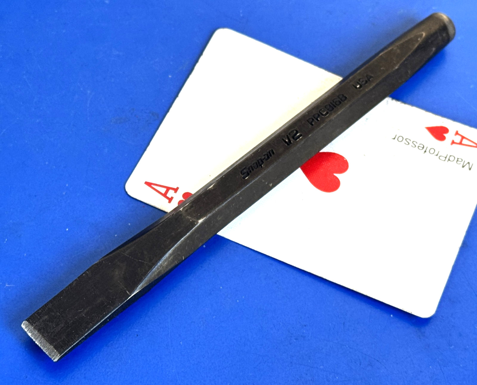 Snap-on Tools USA 1/2″ Edge Flat Chisel 6″ Long 7/16″ Hex Stock PPC816B NEW 2025
