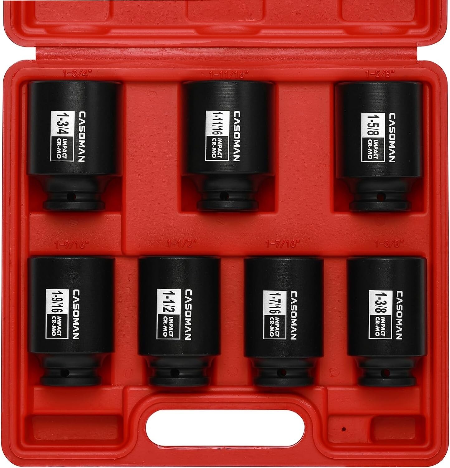 Professional-Grade 7-Piece Impact Socket Set: 1/2-Inch Drive, Chrome Molybden…
