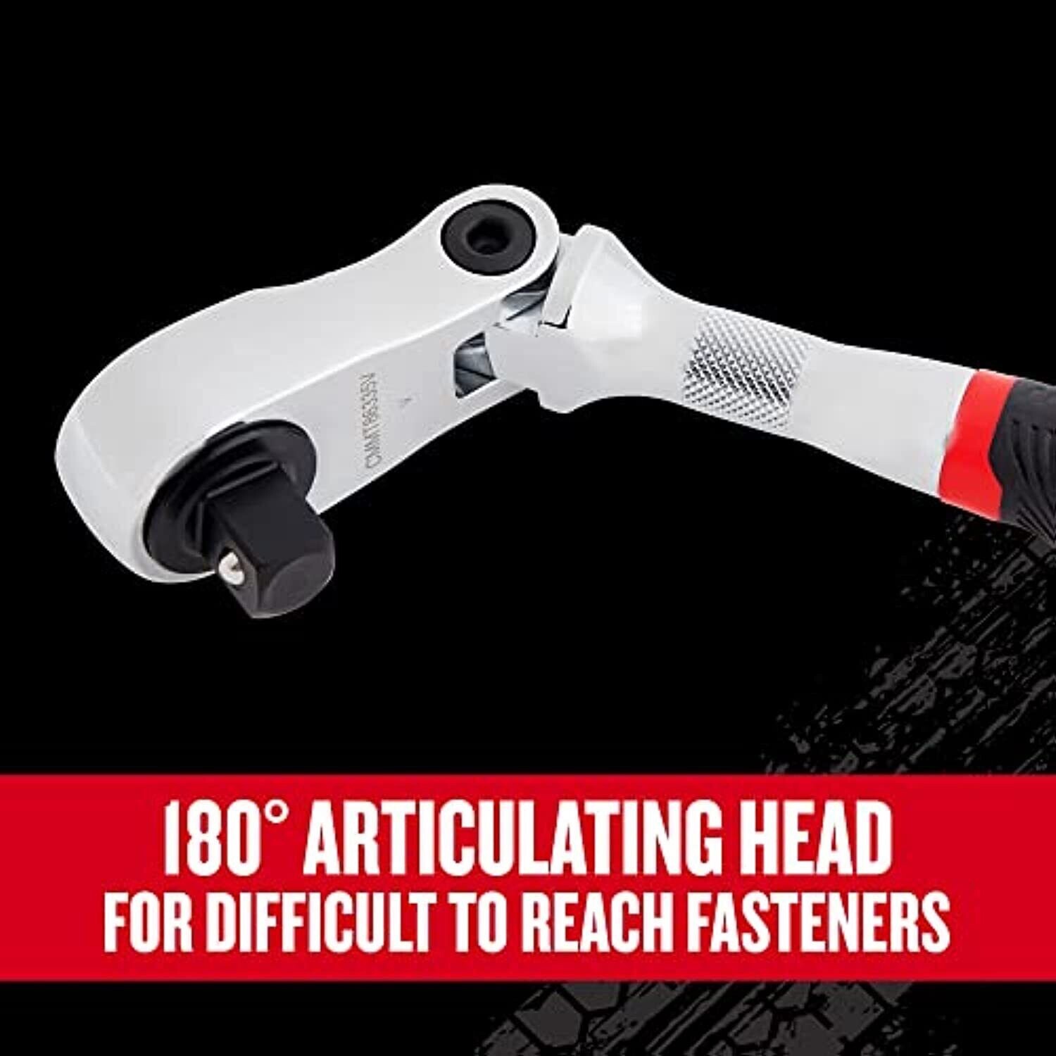 Craftsman V-SERIES Ratchet, 1/2 Inch Drive, 96-Tooth, Flexible Head Comfort Grip