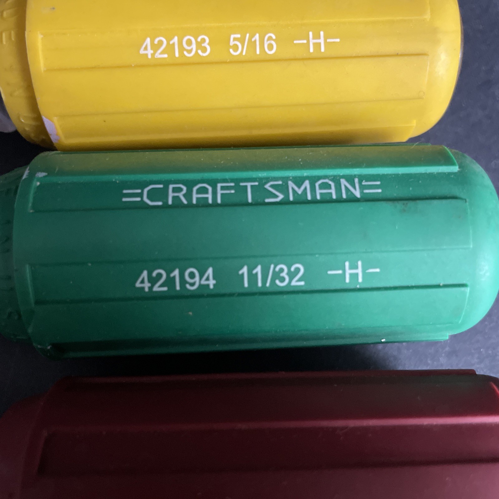 Vintage Craftsman 7pc SAE Nut Driver Set 42190 Cushion Grip USA Pls See Pics