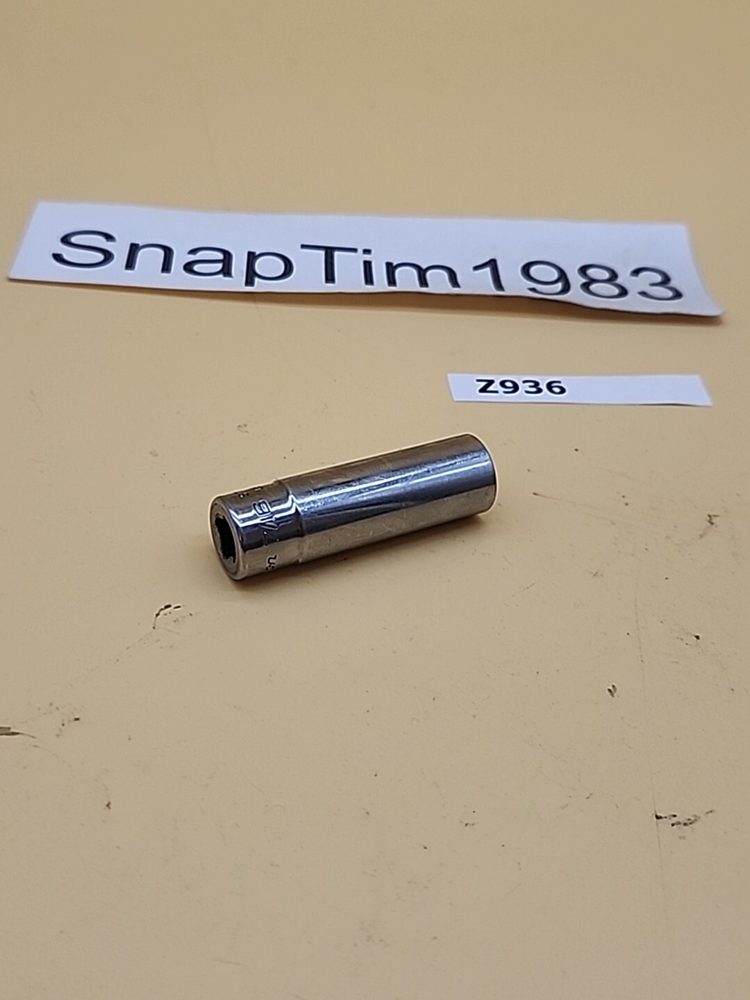 Snap-On Tools 1/4″ Drive 6pt 7/16″ SAE Deep Chrome Socket STM14. USA