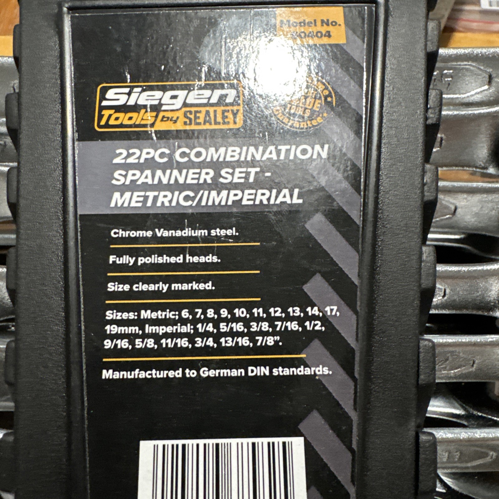 Siegen Combination Spanner Set 22 Piece Metric/Imperial Combination Ring Spanner