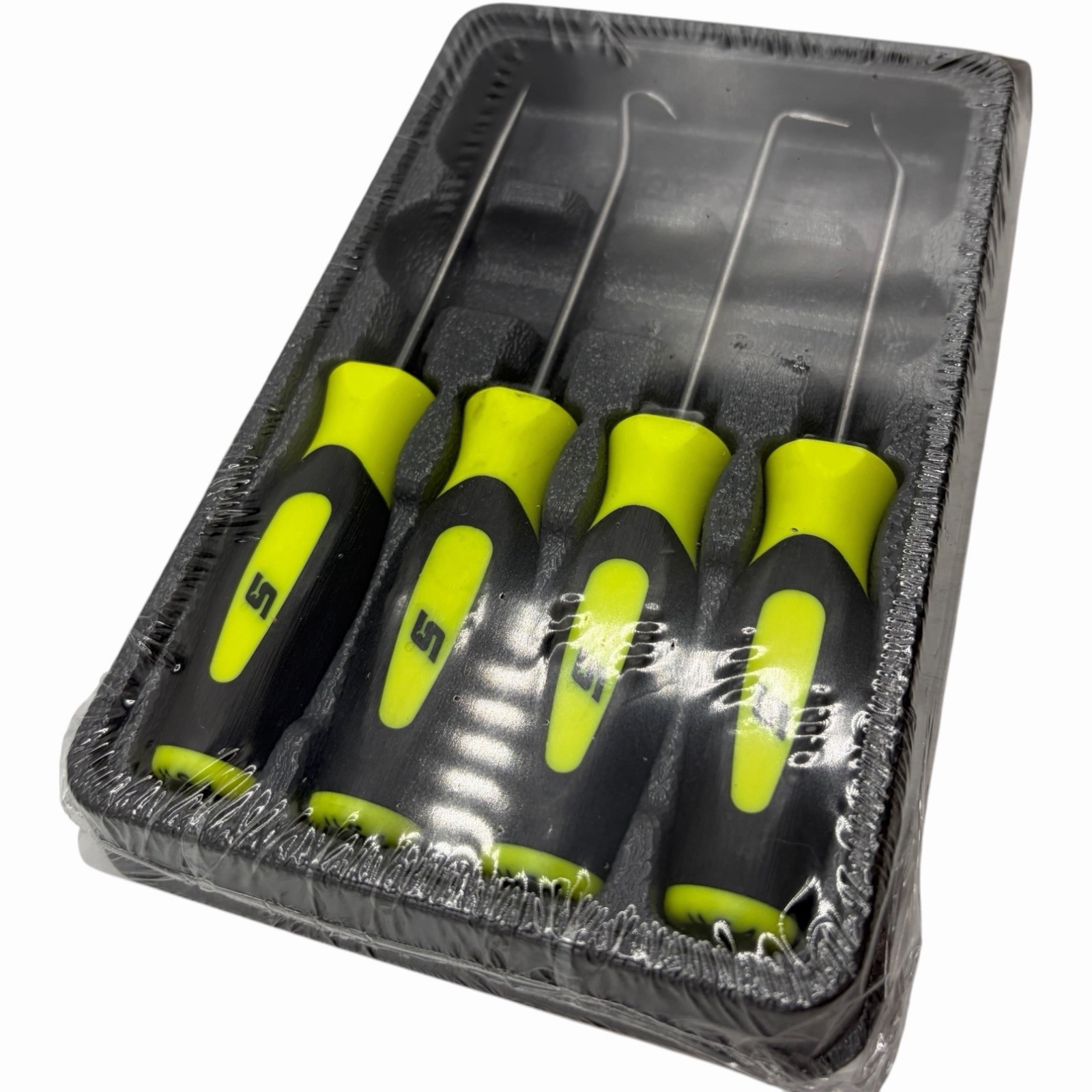 Snap On Tools Mini Pocket Pick Awl Set 4 piece High Vis 6 inch Straight Bent 90
