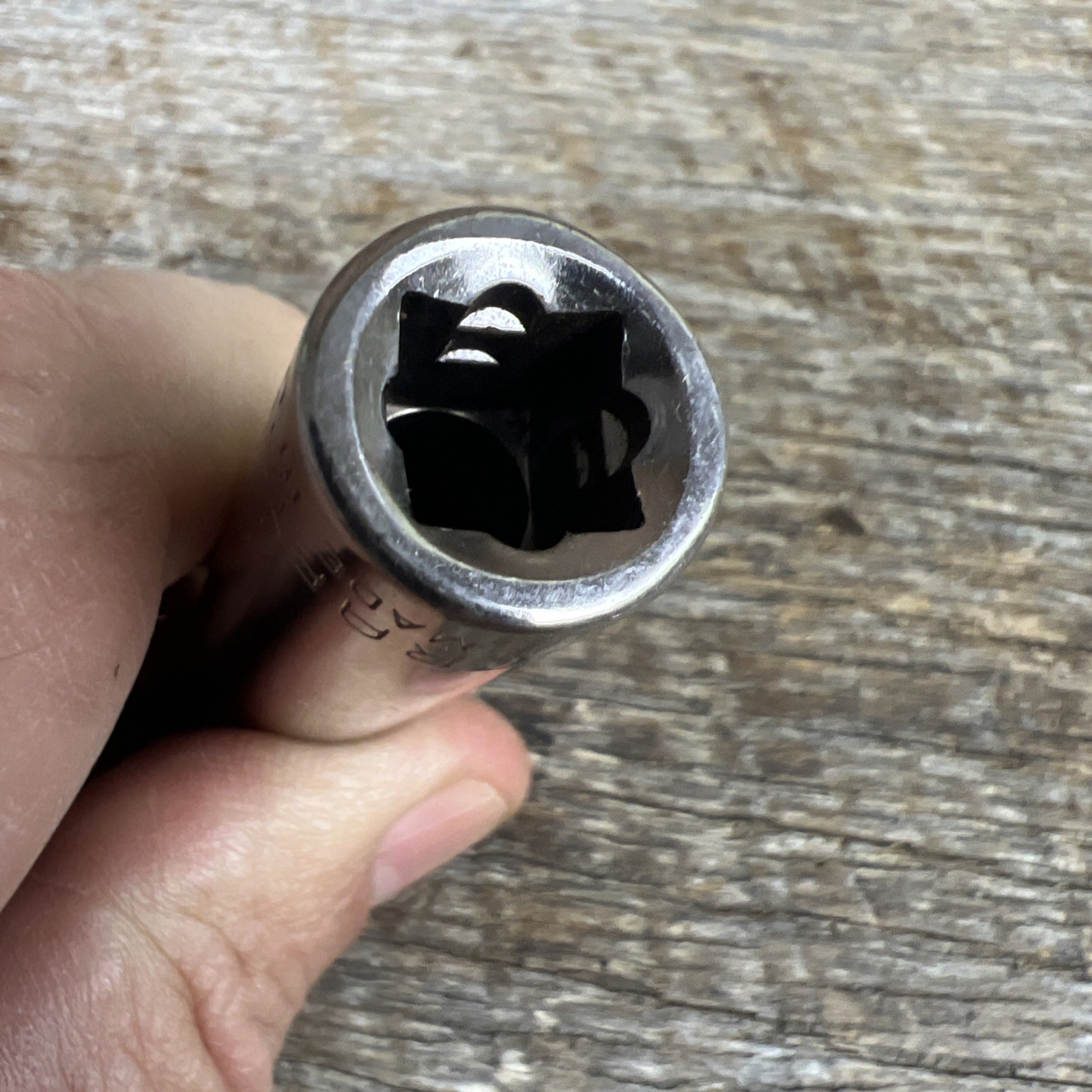 CRAFTSMAN 3/8” Drive 1/2” Deep well 12 point Socket 43312 Inverted “G1” USA VGC
