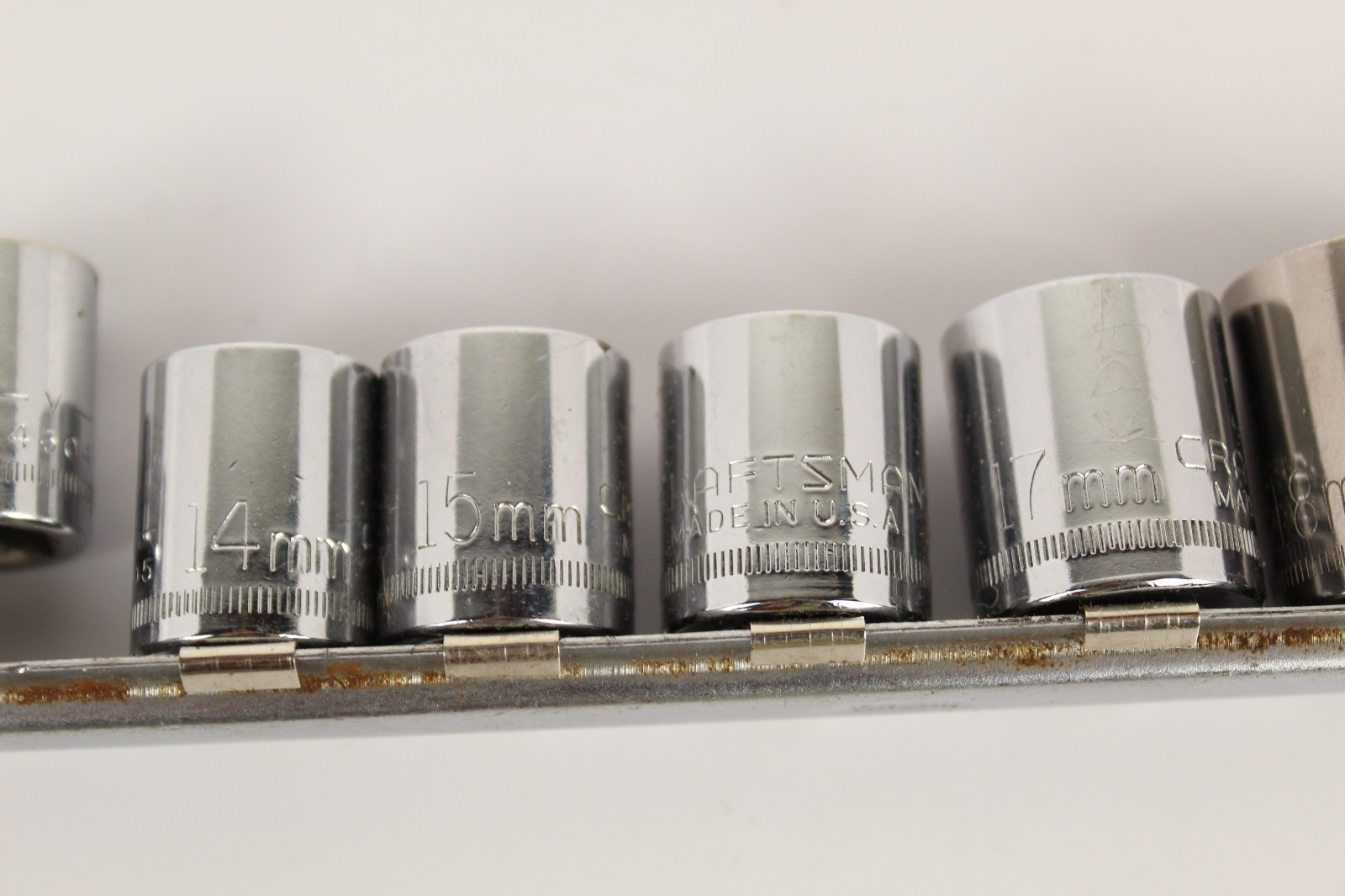 11pc Craftsman 3/8″ Drive 12pt Metric Shallow Sockets 9mm -19mm V- Series USA