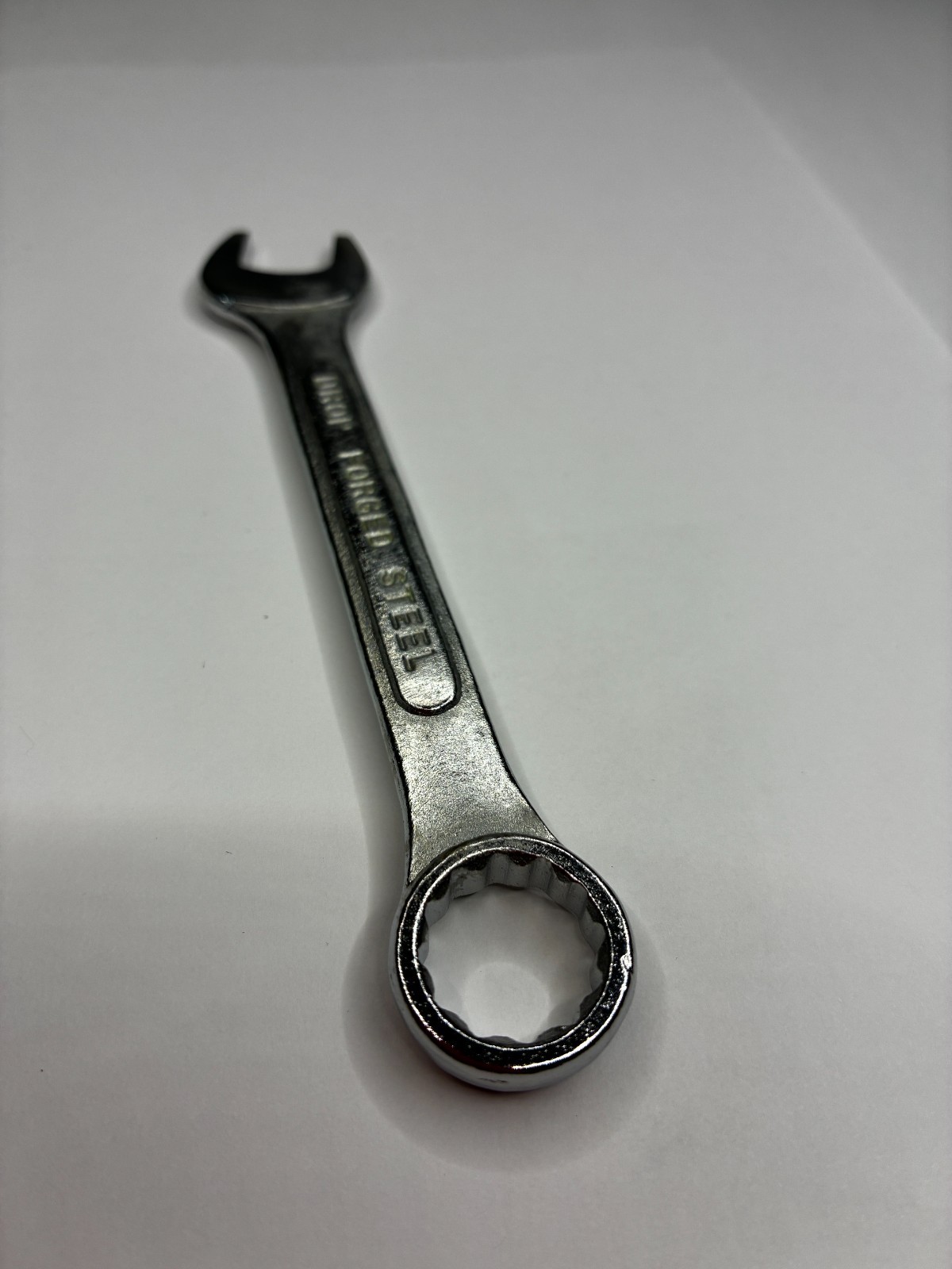 9/16 Inch Combination Wrench Drop Forged Steel 12 Point Box End Used Tool