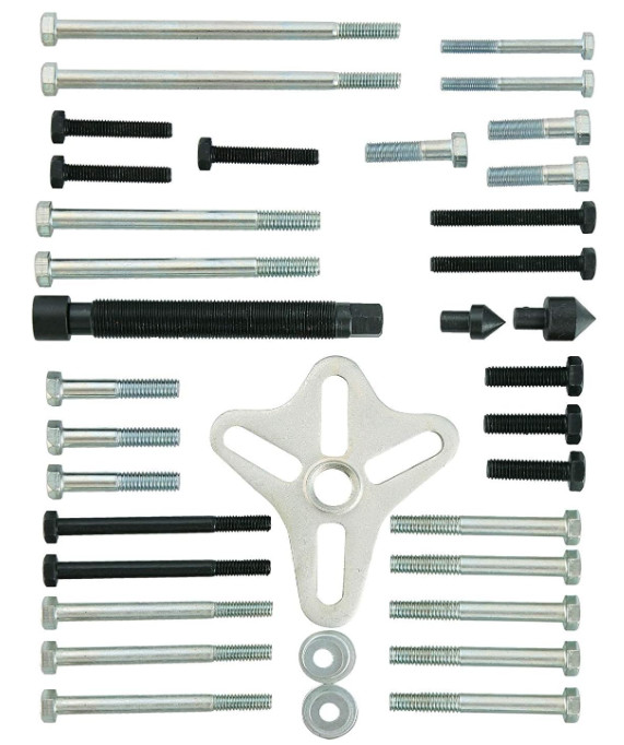 DASBET 46PCS Harmonic Balancer Puller Set, Steering Wheel Puller Kit Steering Wh