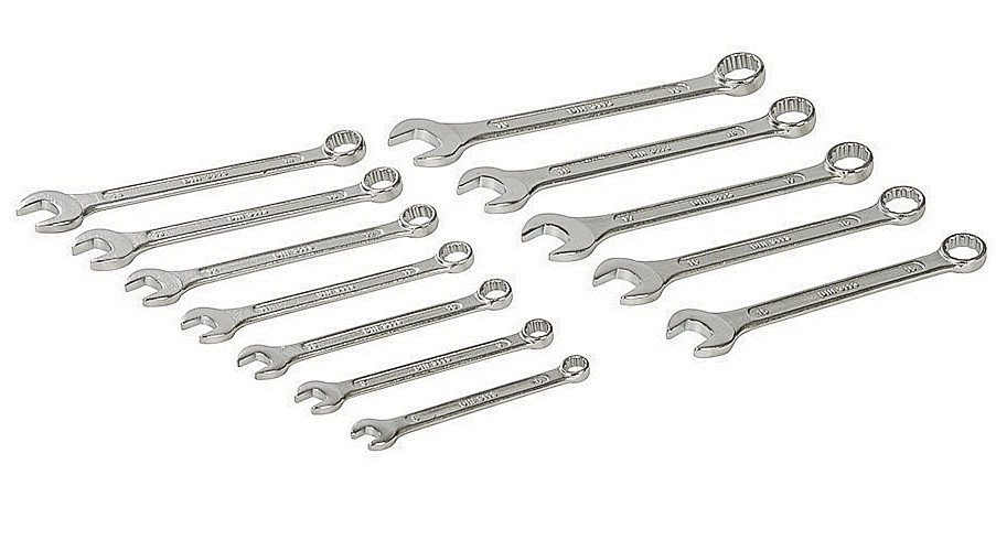 12pc 8mm – 19mm Metric Combination Spanner Set Silverline SP1236 FREEPOST in UK