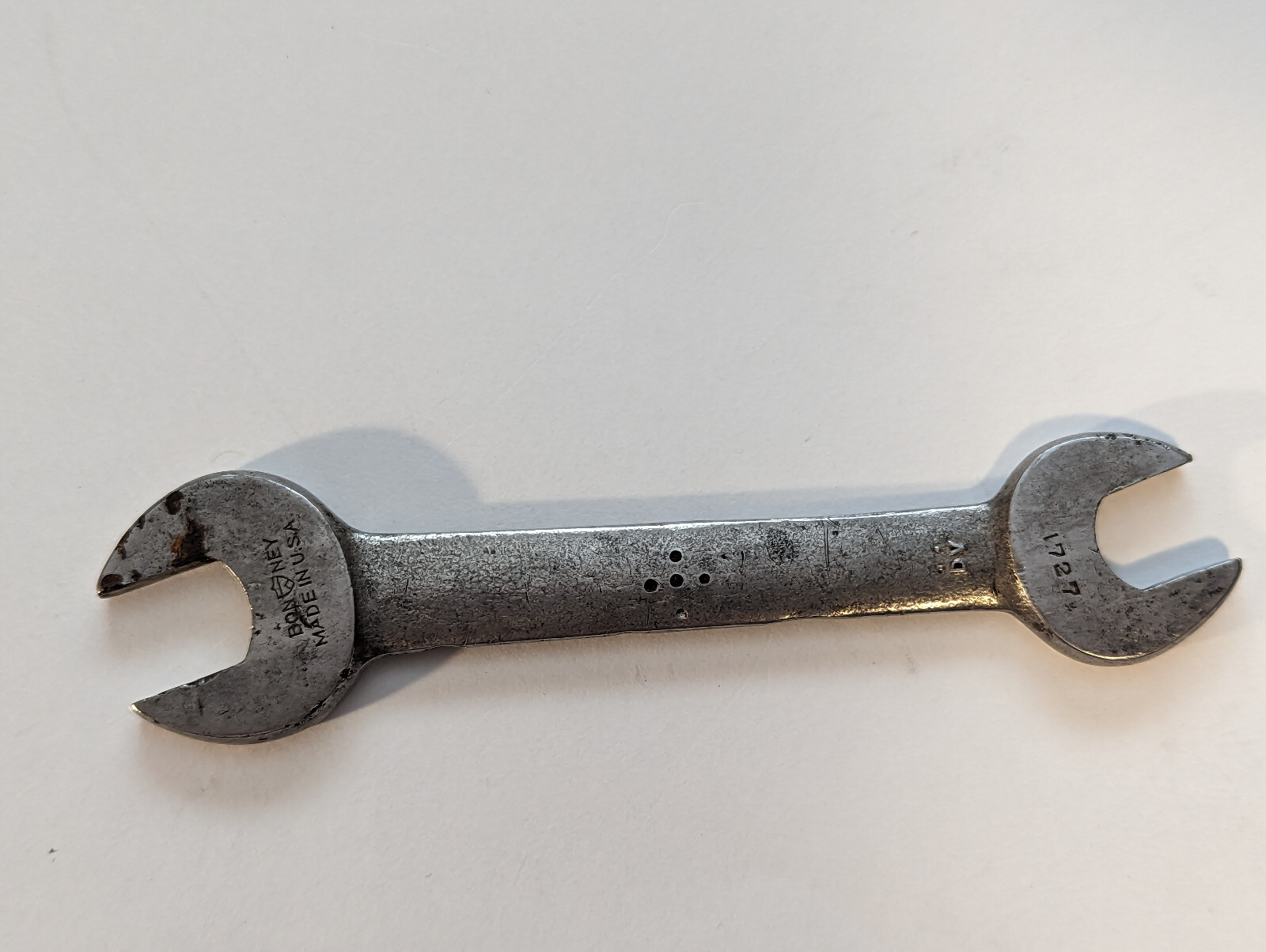 Vintage Bonney open end Wrench 9/16” 5/8” # 1727 Chrome Vanadium USA