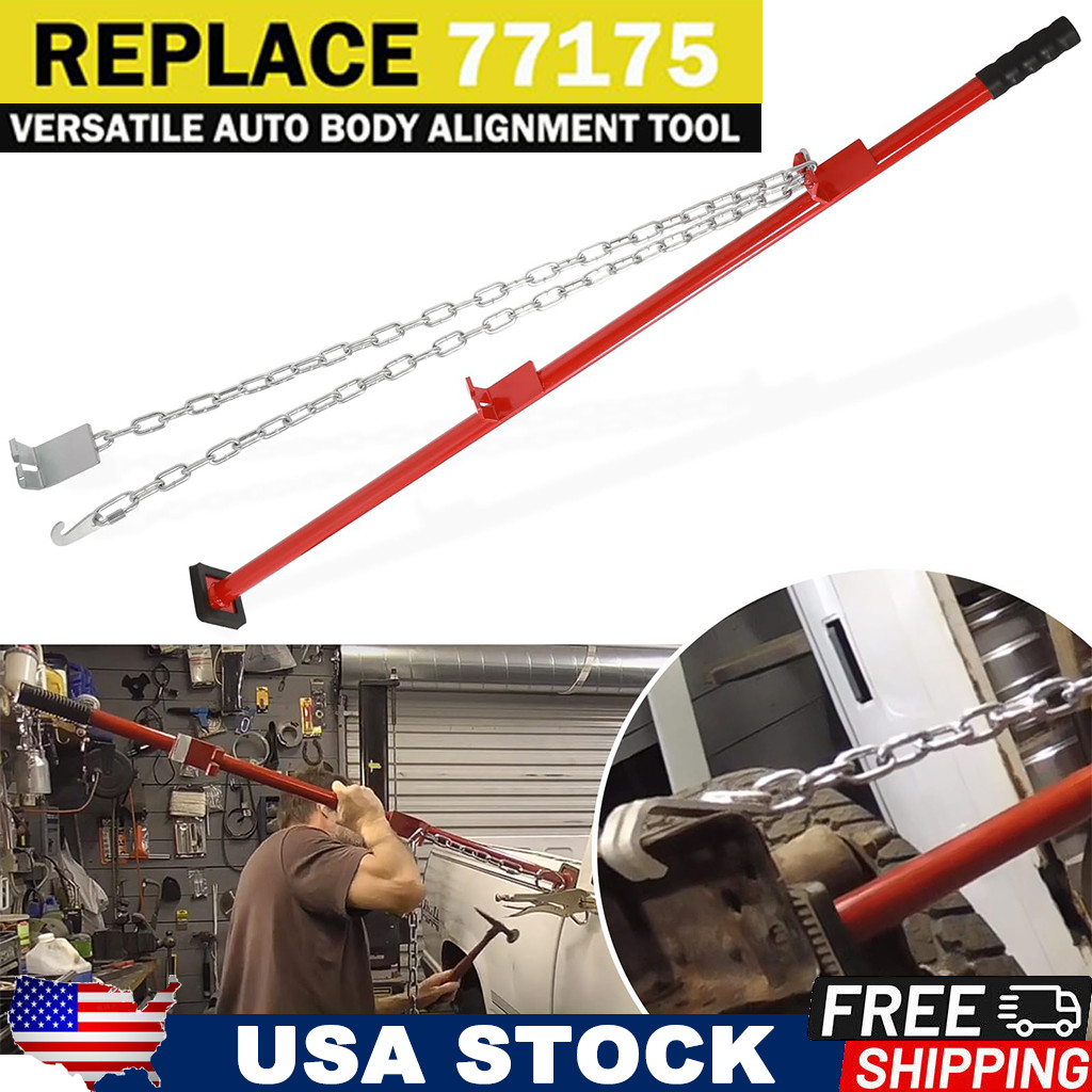 77175 Auto Body Alignment Bar 1-1/4″ for Bumpers, Panels, Hoods, Decks 52″ Long