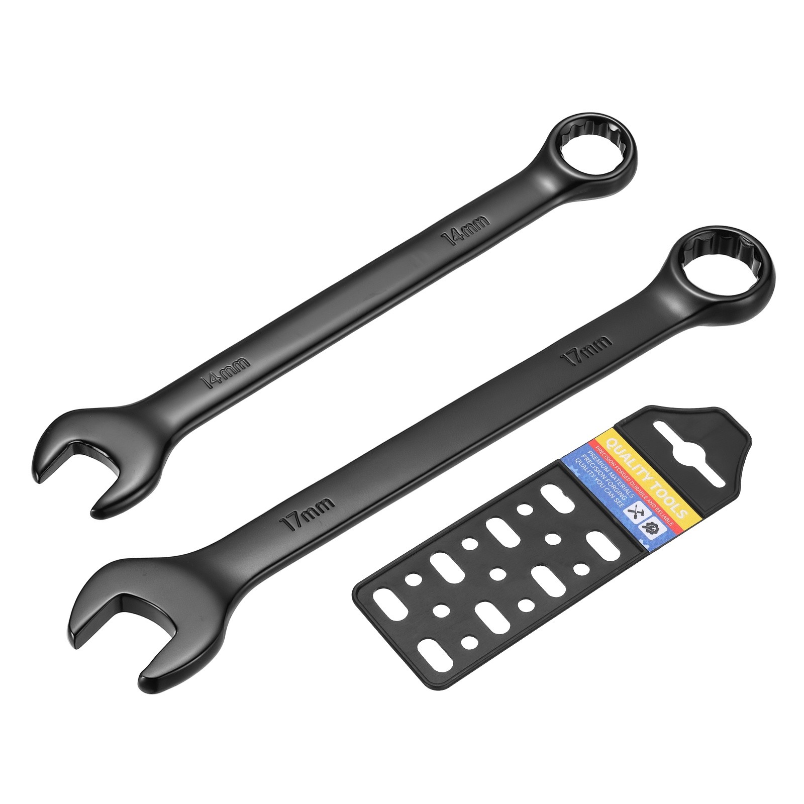 14mm 17mm Metric Combination Wrench, | Black CR-V Steel, 2-Pieces