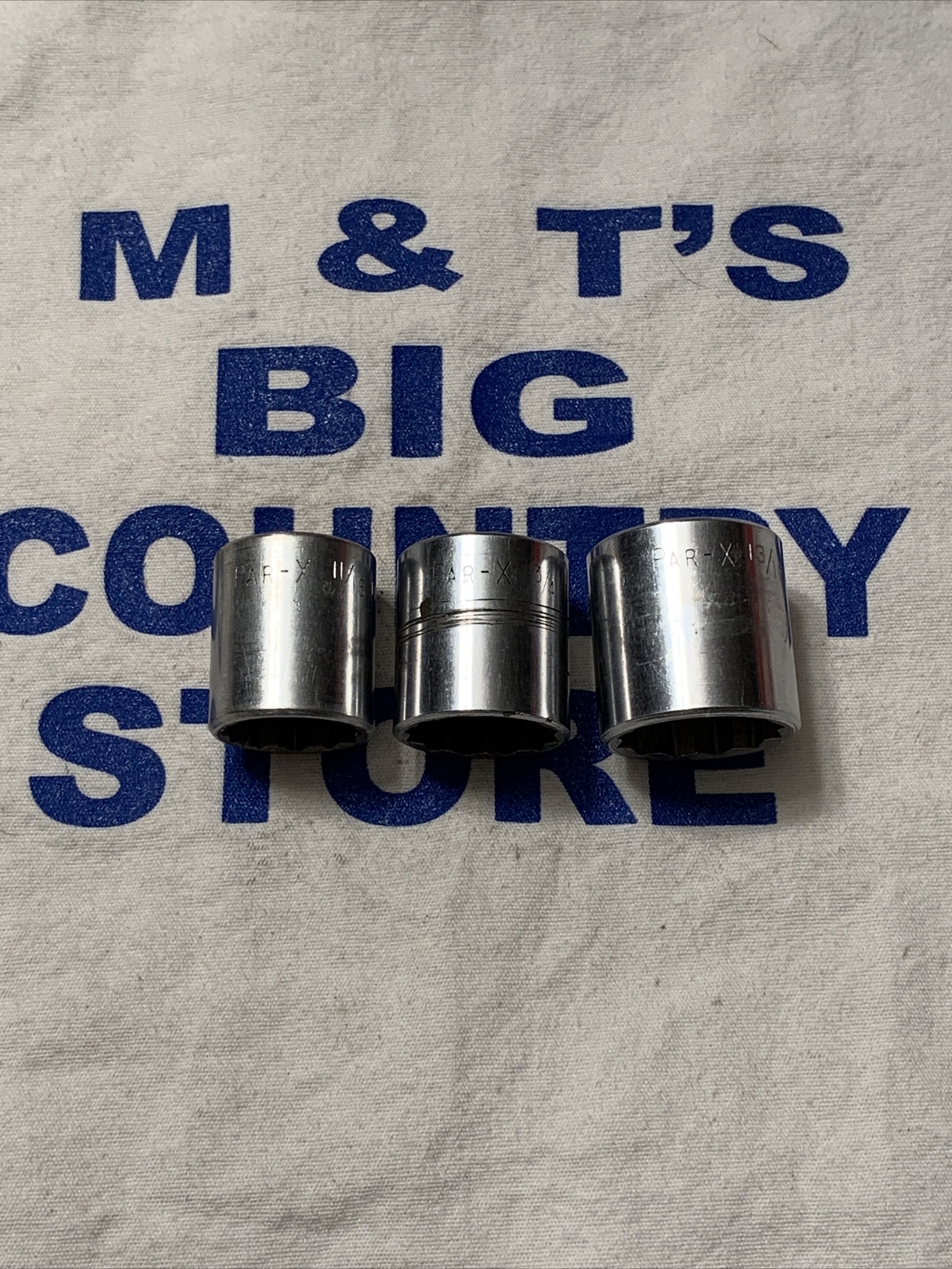 Vintage Par-X USA 3/8″ Drive 3pc 12 Point Sockets U220 U240 U260