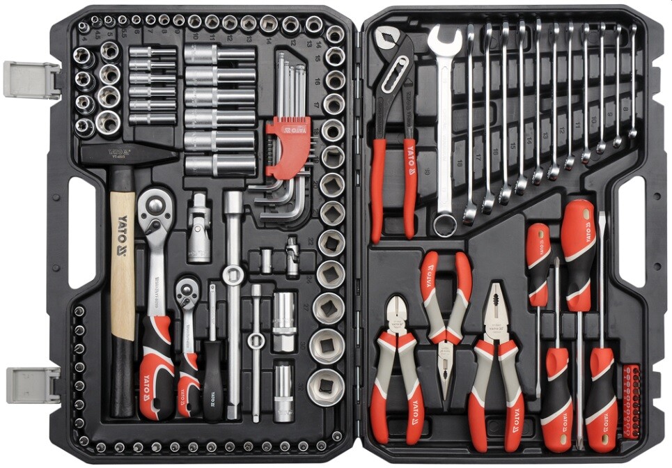 Yato YT-38901 122 Pc 1/2″ Mechanic Tool Set Ratchets Pliers Screwdrivers/Keys