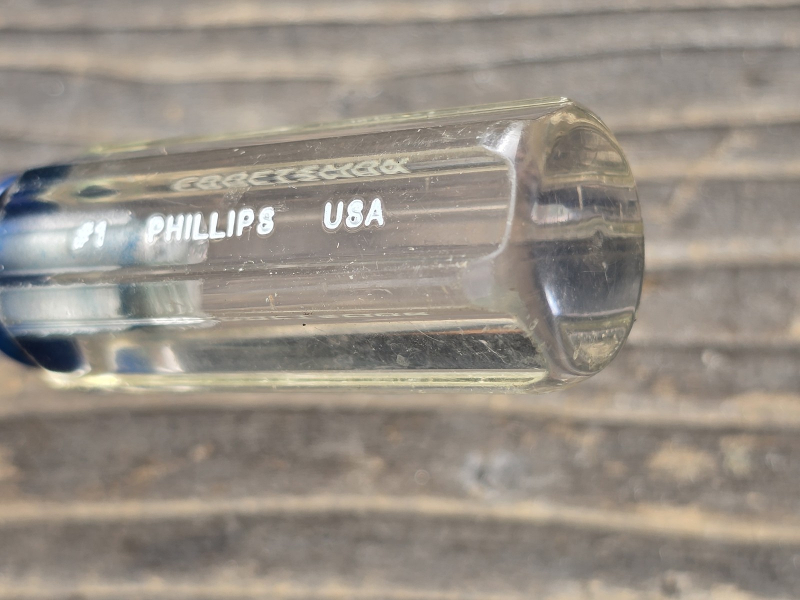 Craftsman P1 Phillips Screwdriver Blue Clear Handle No. 1 41294 J WF USA