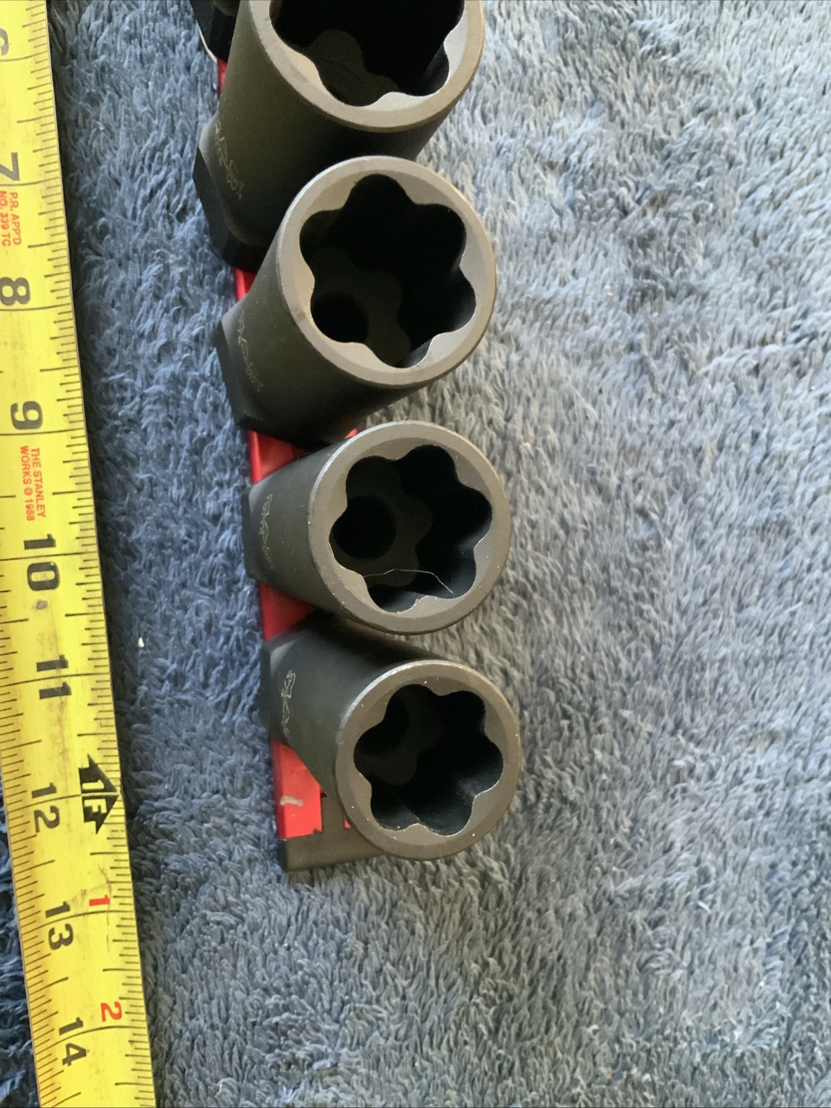 Mac Tools 5pc 1/2” Drive R.B.R.T. Sae Deep Extractor Socket Set…..see Pics…