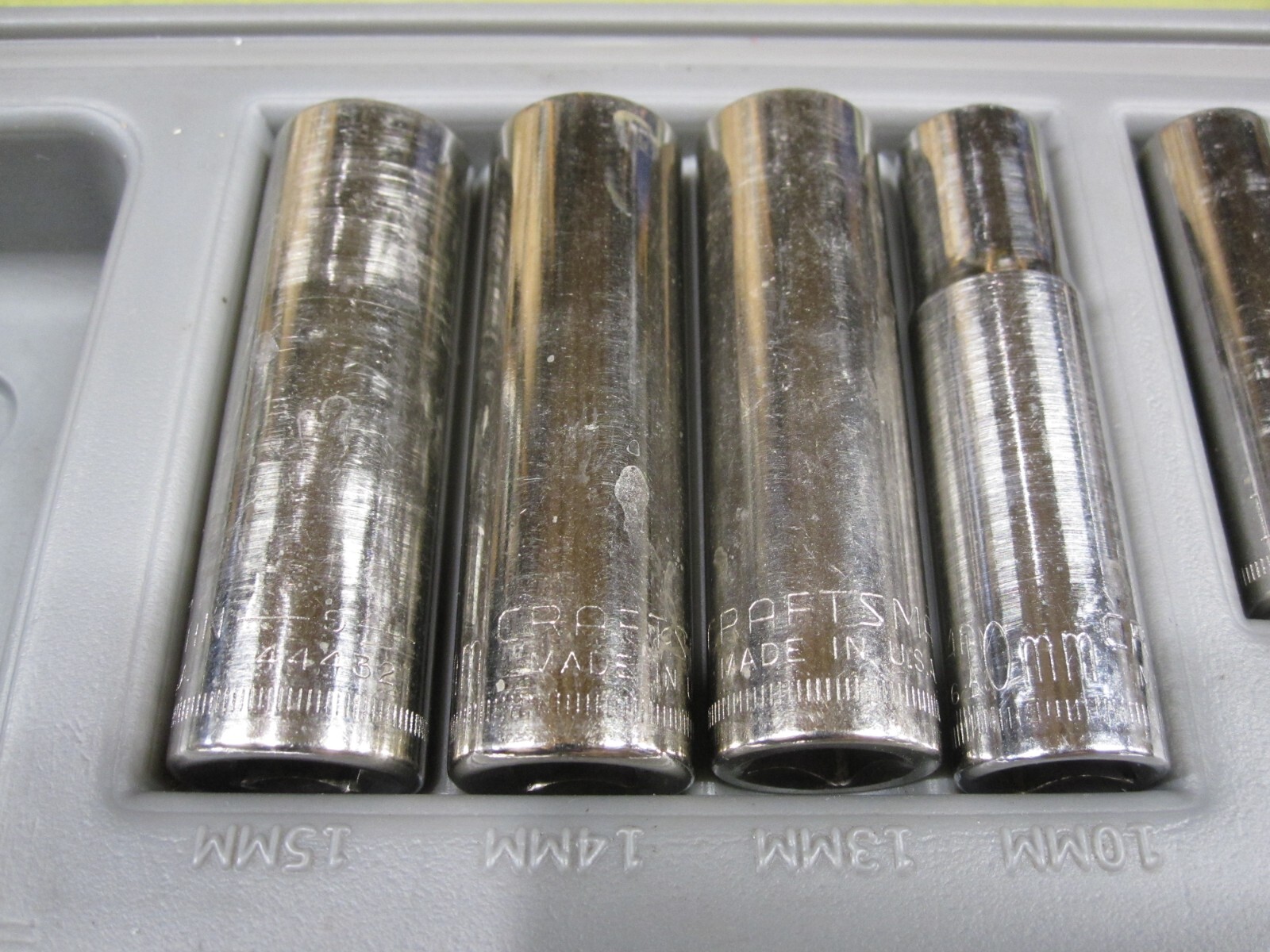 Vintage Craftsman 3/8″ Drive 24pc SAE 6pt Socket Ratchet Set 34821 Made in USA