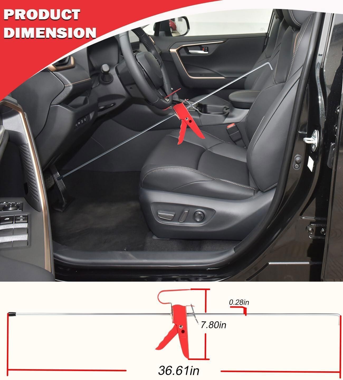 36″ Adjustable Pedal Depressor Tool THE393 Brake Pedal Depressor for Car Testing