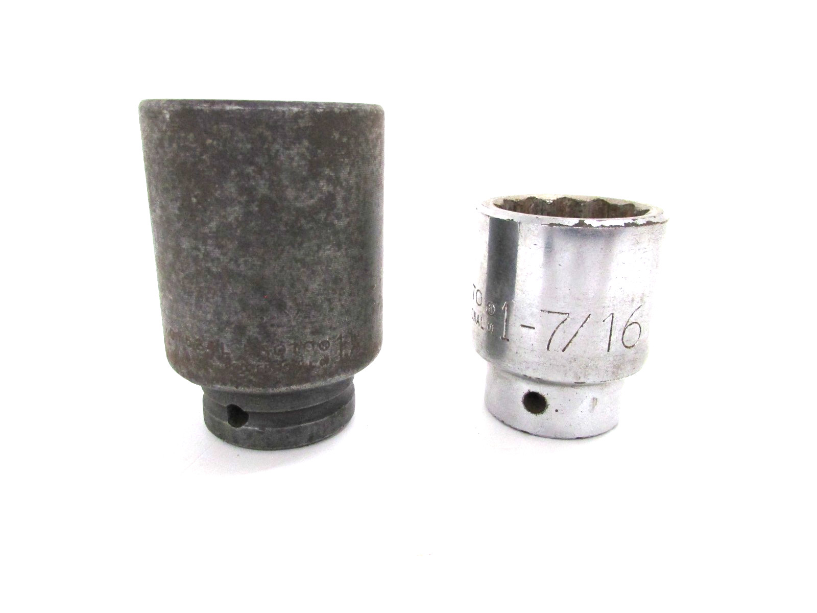 PROTO TOOLS 3/4” DRIVE SOCKETS, 5546 1-7/16″ 12 POINT, 07524L 1-1/2″ 6 POINT