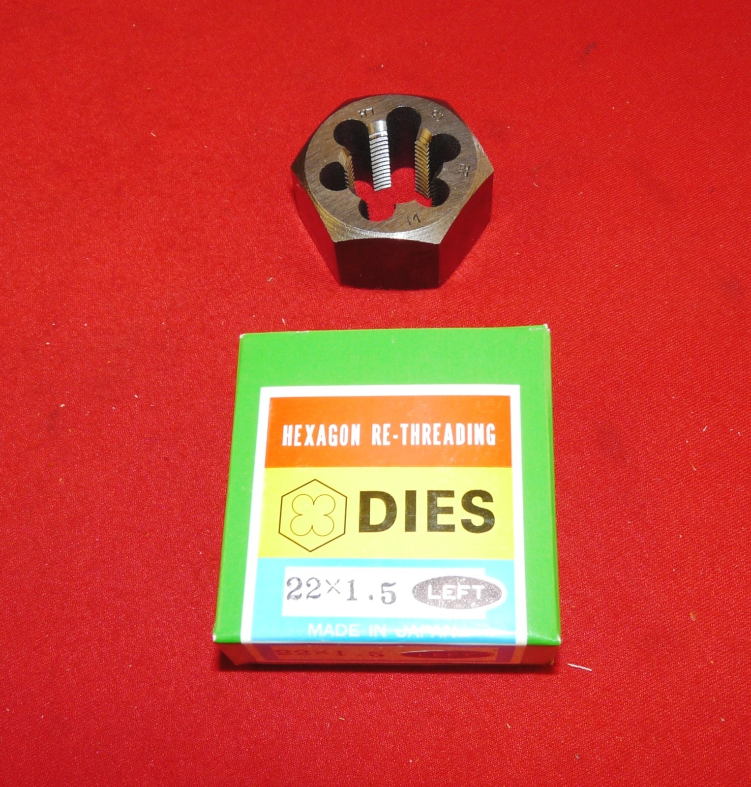 M22 X 1.5 22MM LEFT HAND x 1.6″ Hex Rethread Die Alfa MHD70777L CS LH Metric