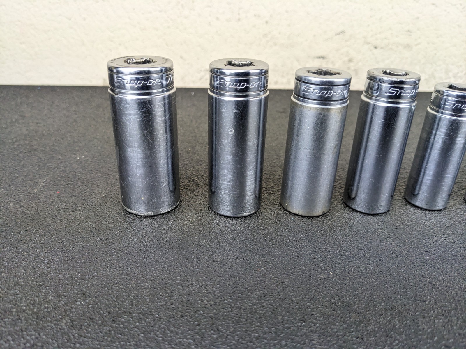 #bo727 Snap-on 211SFSY 1/4″ 7/8″ SAE 11-Piece 3/8″ Drive 6-Point Deep Socket Set