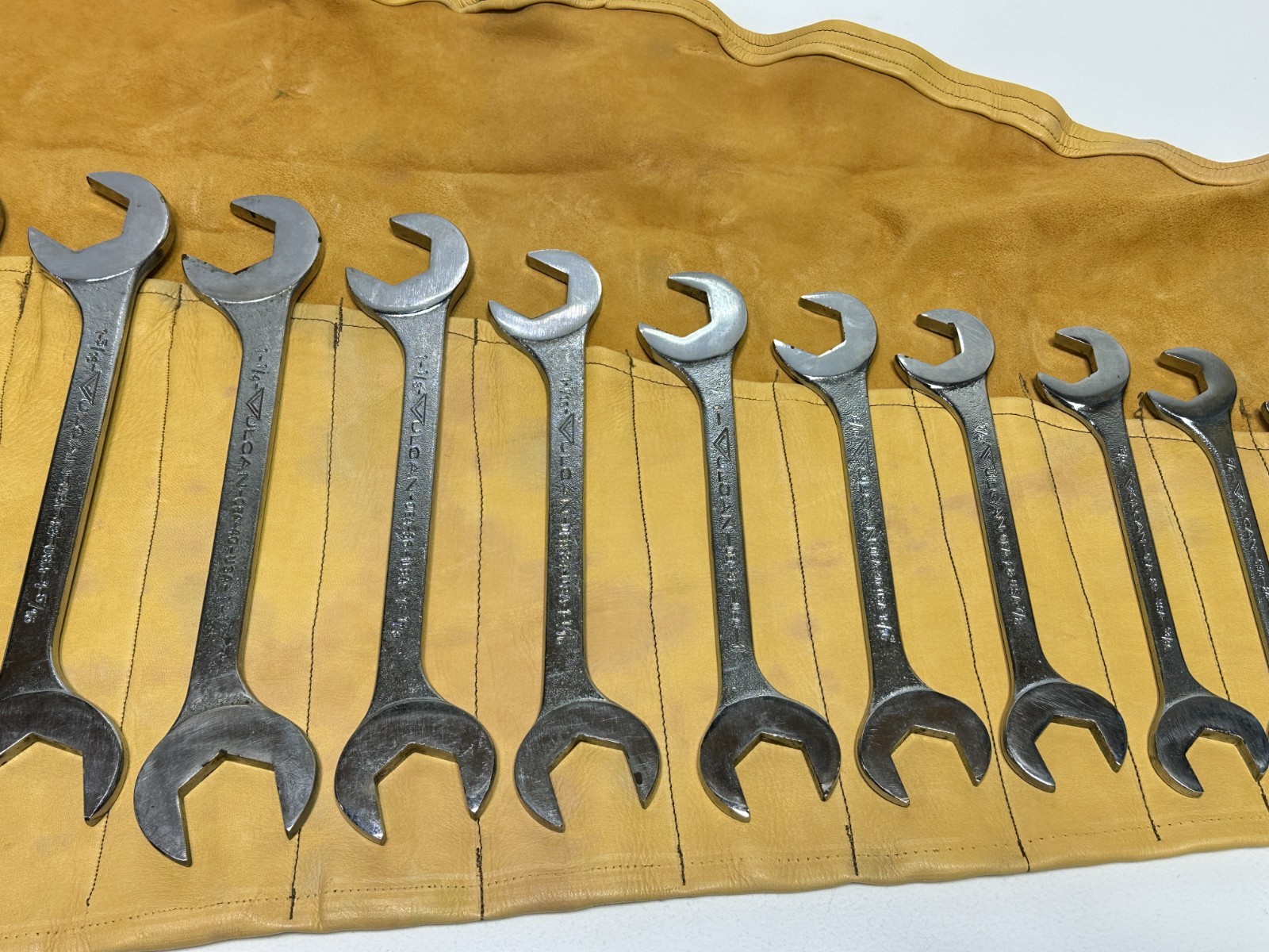 🇺🇸 VULCAN Williams 17pc USA SAE 3/8 to 1-7/16″ Open-End 4-Way Angle Wrench Set