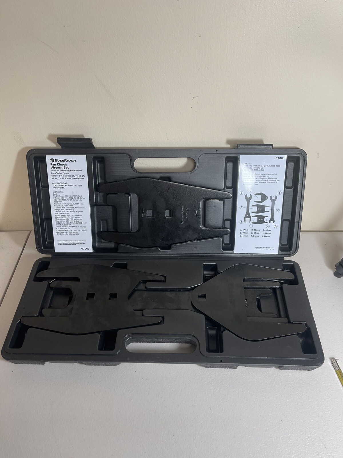 EverTough #67063 Fan Clutch Wrench Set With Case