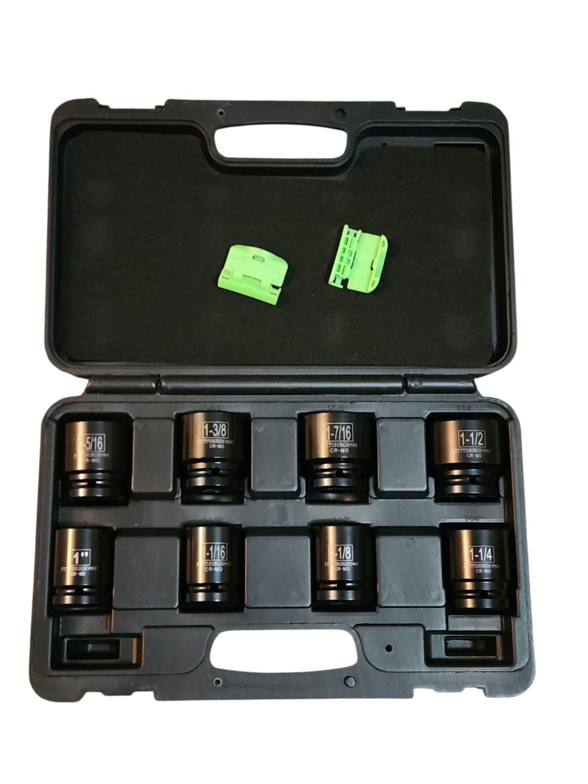 Pittsburgh Pro 67960 3/4 Drive Impact Socket Set 8 Pc Chromoly Steel Black Case