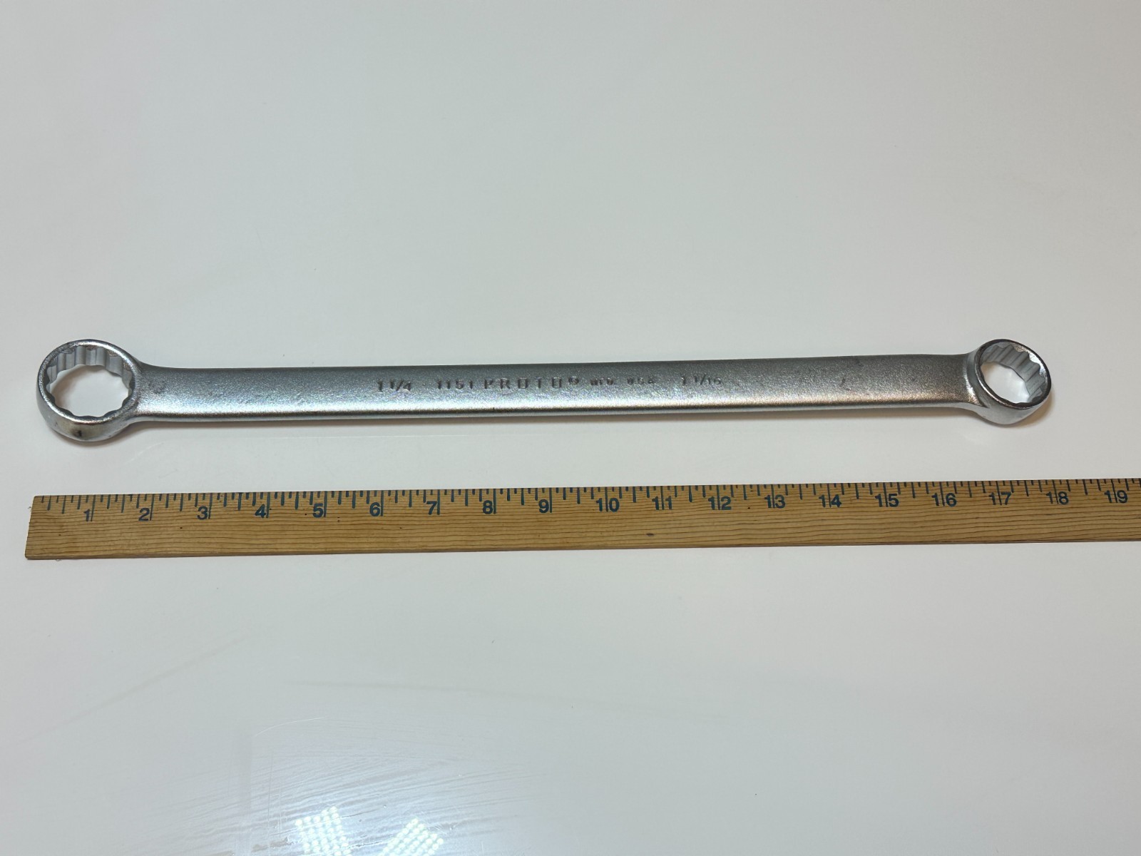 NEW Proto Professional USA 1151 Double Box Wrench SAE 1-1/16 x 1-1/4″ – 12 Point