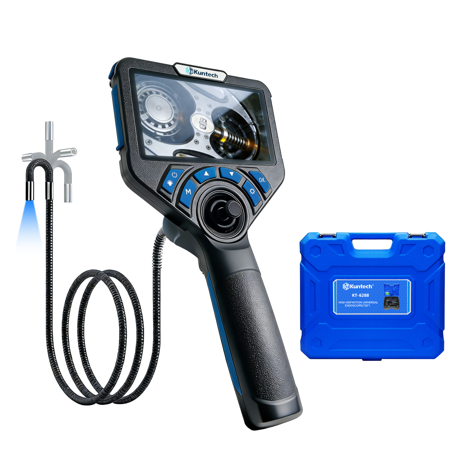 5.3inch 1080P HD Industrial Borescope 6.3mm Inspection Snake Camera
