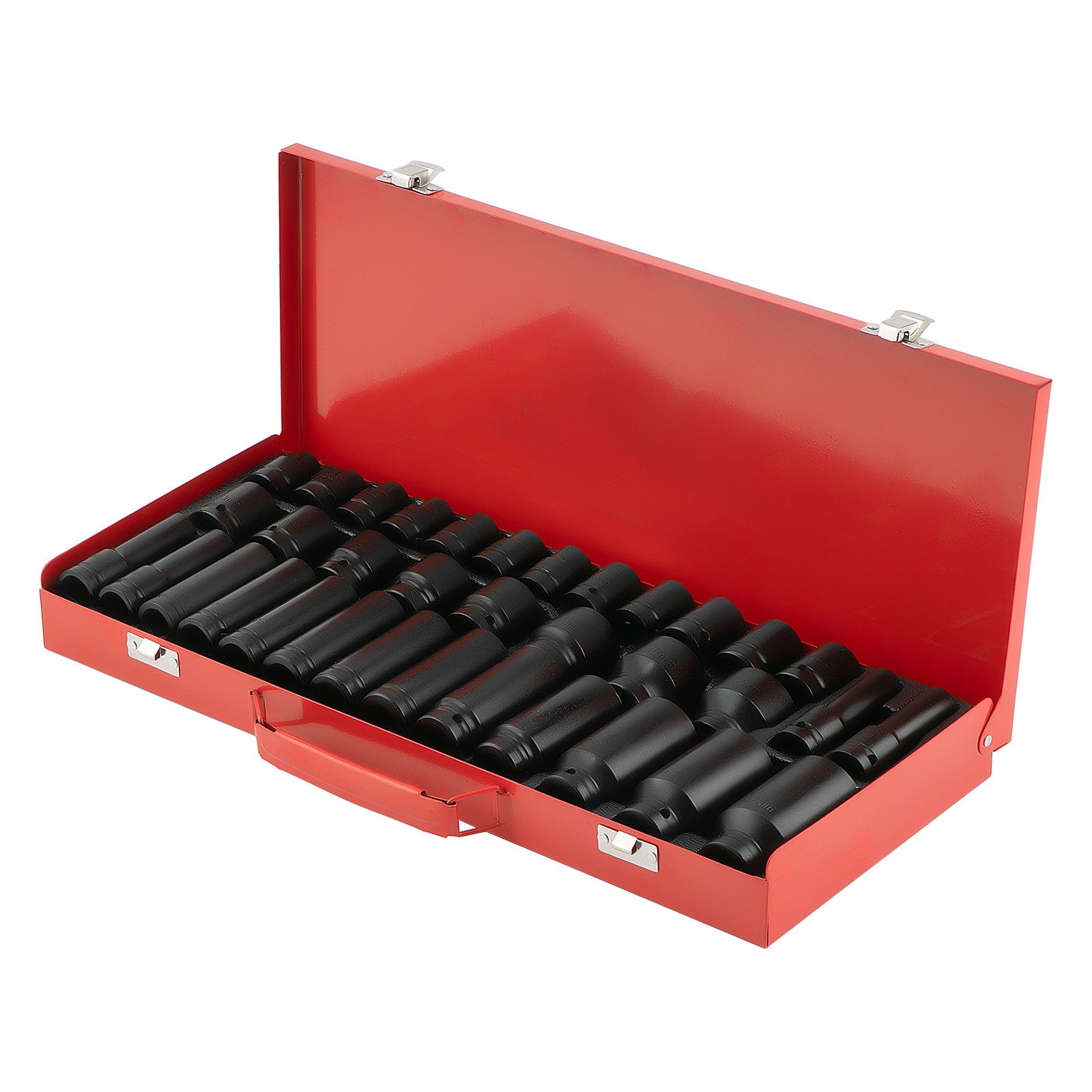 1/2″ Deep Impact Socket Set Drive 6 Point Metric Garage Tool 8 – 32mm with case