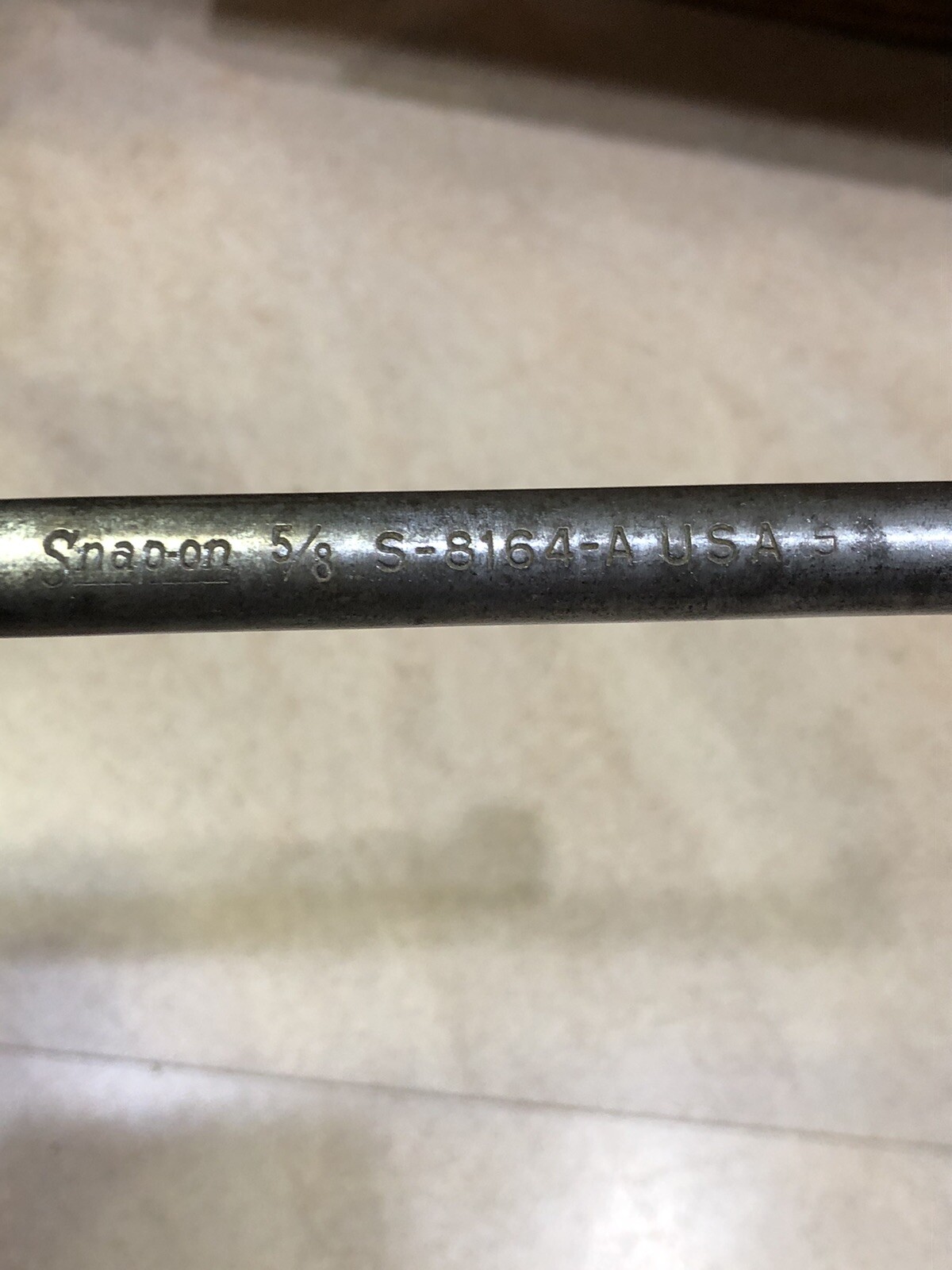 Vintage Snap-on Tools S-8164-A 5/8 Starter+Head Bolt Obstruction Box End Wrench