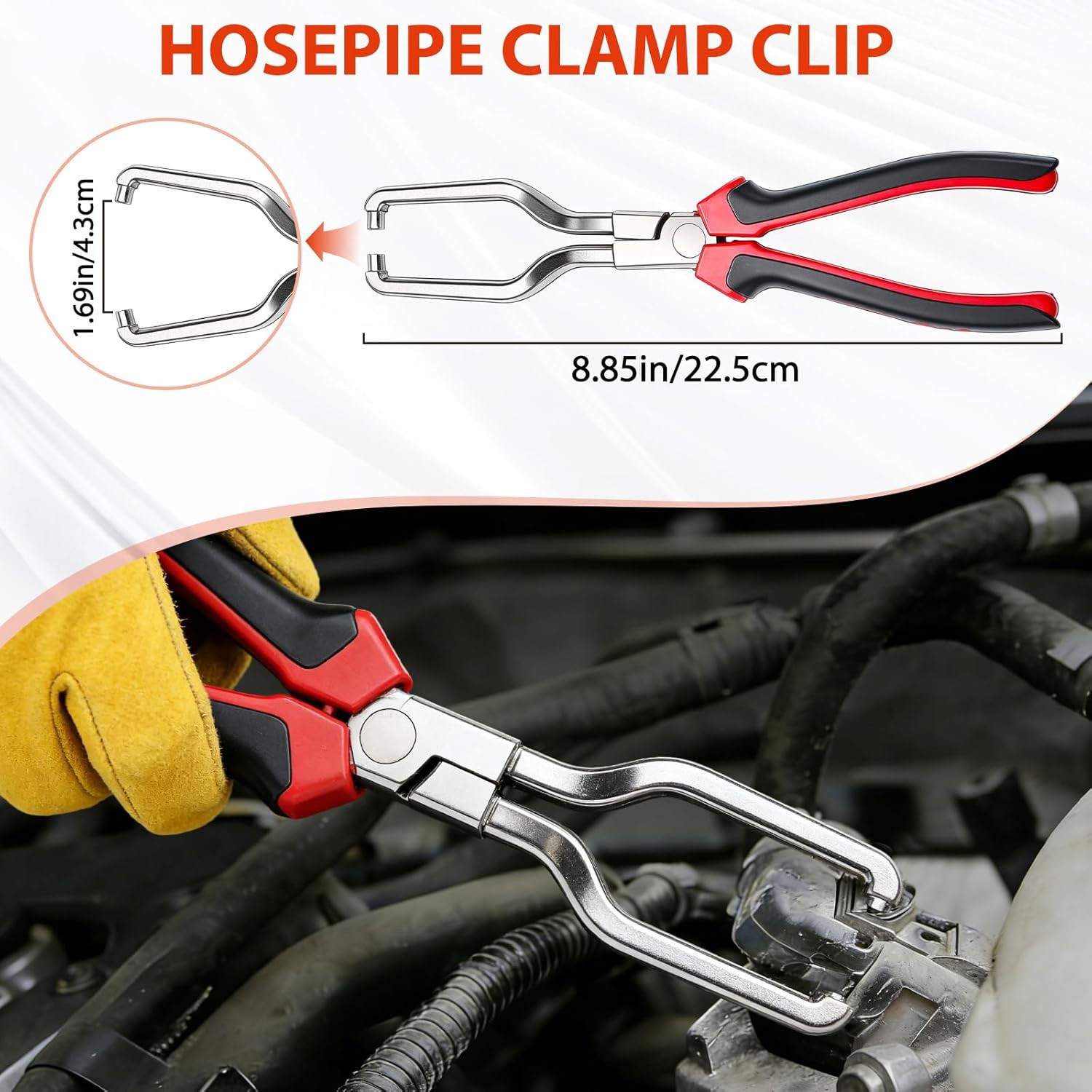 6Pcs Professional Fuel Line Pliers Set Hose Clamp Pliers Electrical Disconnect