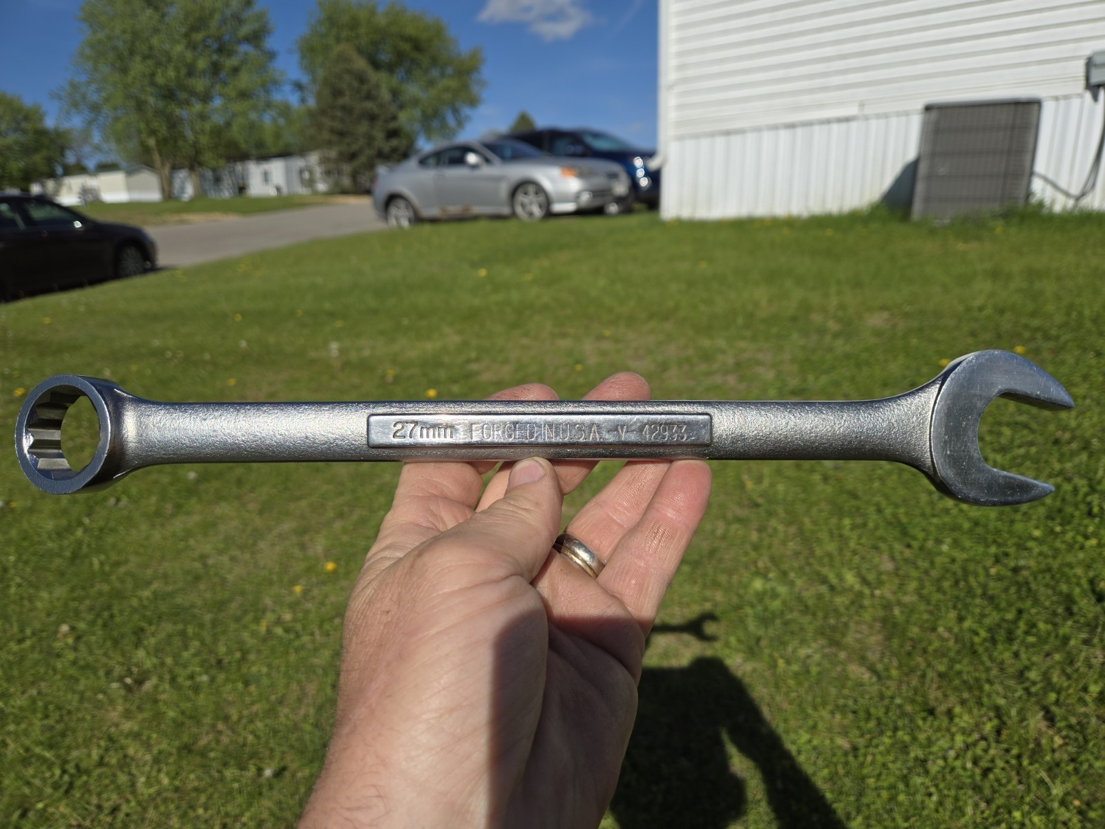 Vintage CRAFTSMAN 27mm Metric COMBINATION WRENCH USA -V- 42933