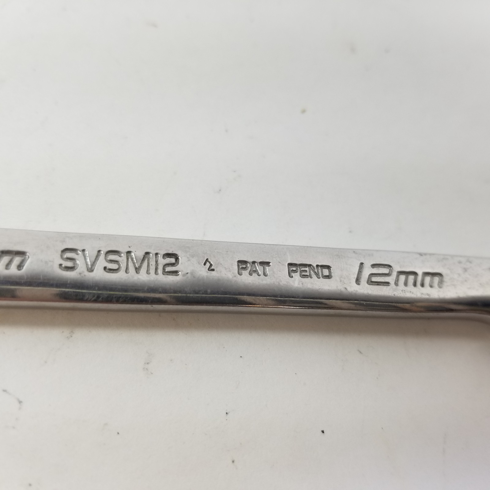Snap On 12mm Metric SVSM12 Flank Drive Plus Four Way Angle Head Open End Wrench