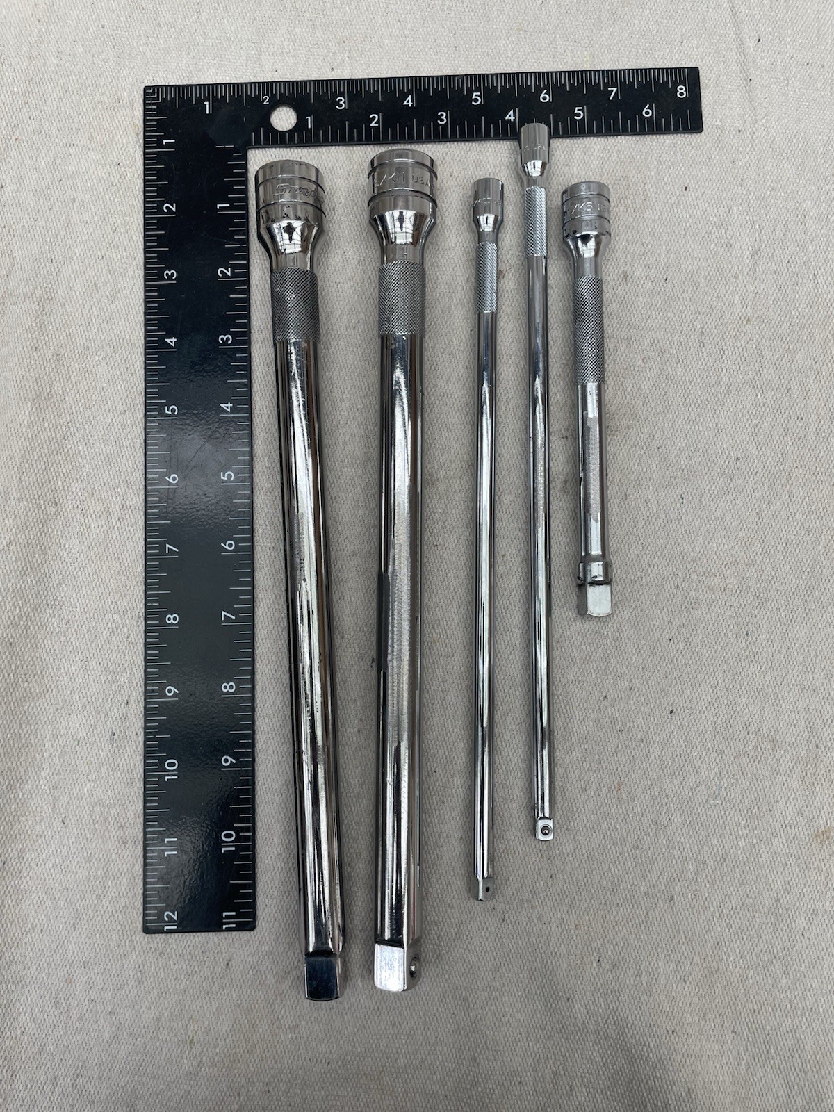 Snap-On Extension Bar Lot Of 5 SXK11 FXK6 TMXK100 1/2” 3/8” 1/4” Drive USA