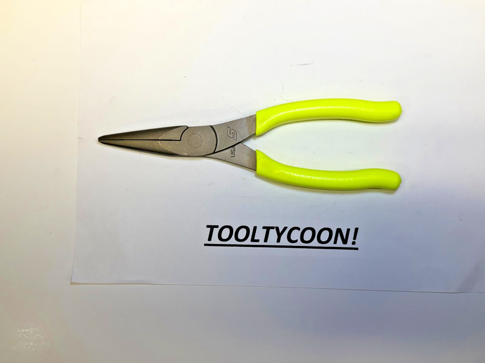 Snap-On Tools USA NEW HIVIZ Soft Grip 8″ Talon Grip Needle Nose Pliers 96ACFHV
