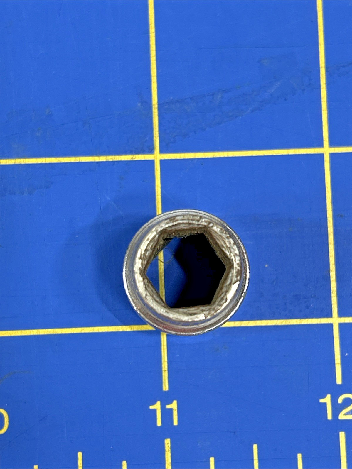 Vintage S-K 3/8″ 6 Point Shallow Chrome Socket 3/8″ Drive 45112 USA