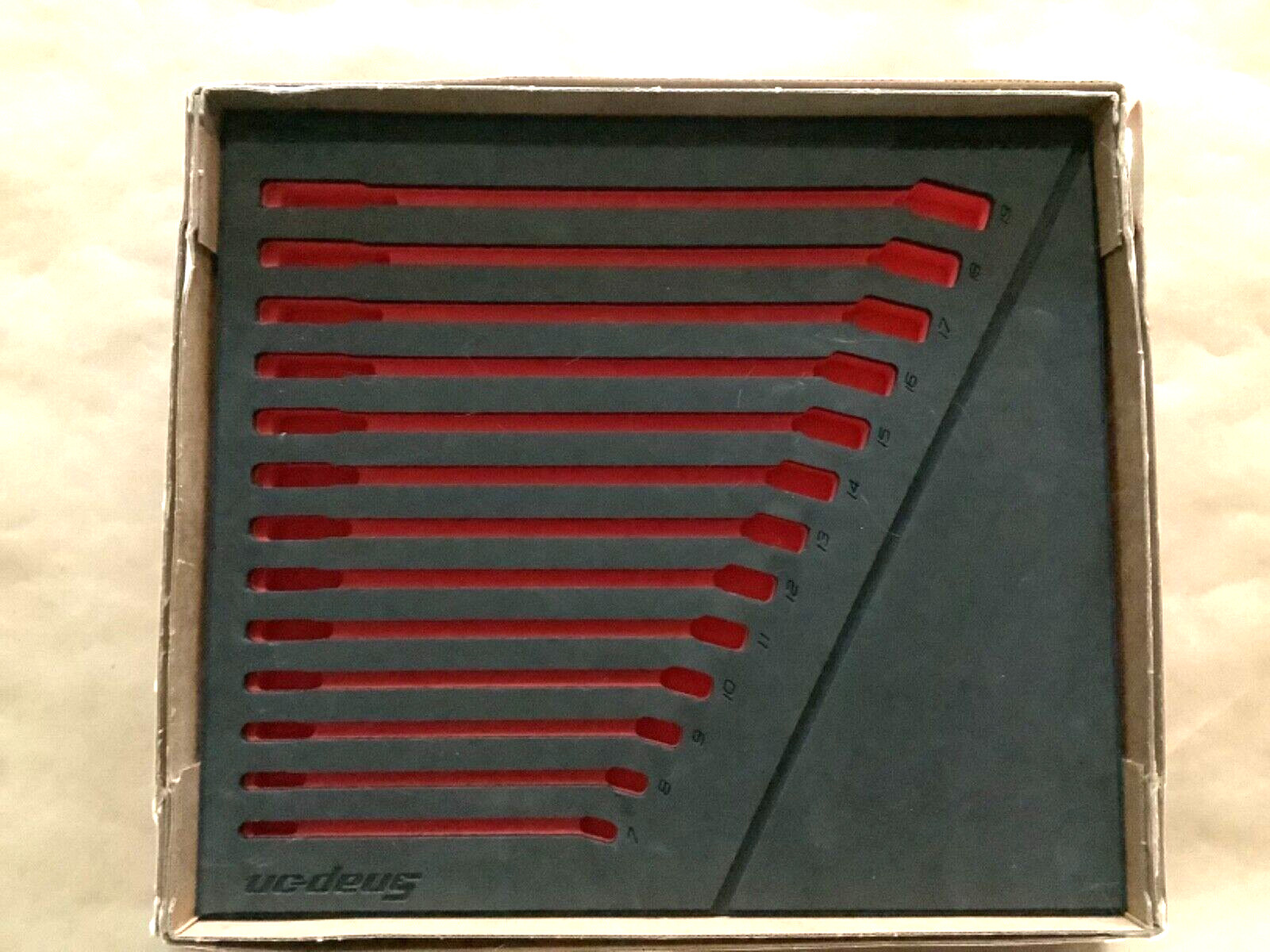 New Snap-on FMWR01BR Red Foam Organizer for 13pc 7-19mm Combination Wrench Set