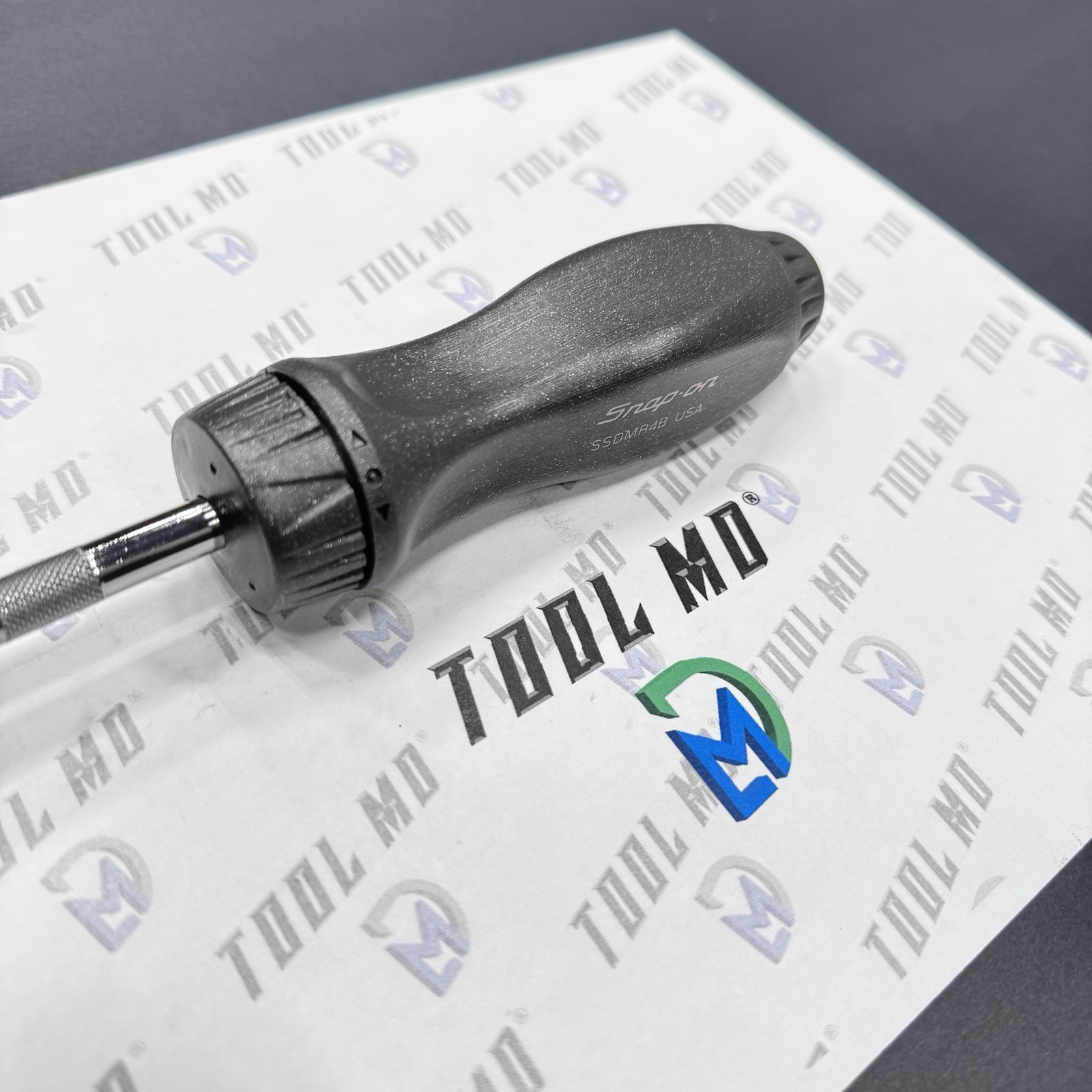 Snap-on Tools NEW DARK TITANIUM 1/4″ DRIVE Hard Grip 4″ Ratcheting Driver TMR4DT