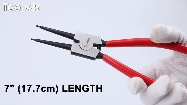 4Pcs Snap Ring Pliers Set – 7″ Internal/External Circlip C Clip Retaining Tools,