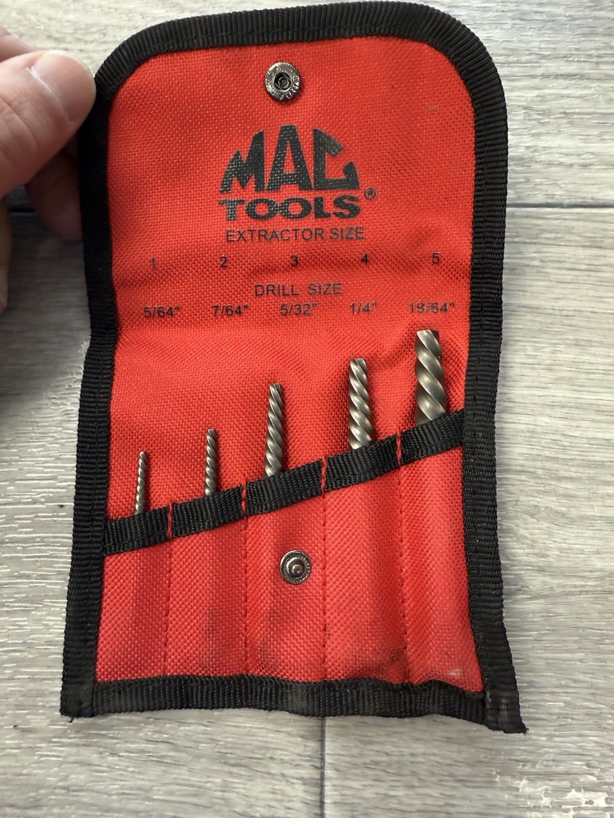 Mac Tools 5 PC Spiral Flute Extractor Set SPEX5S