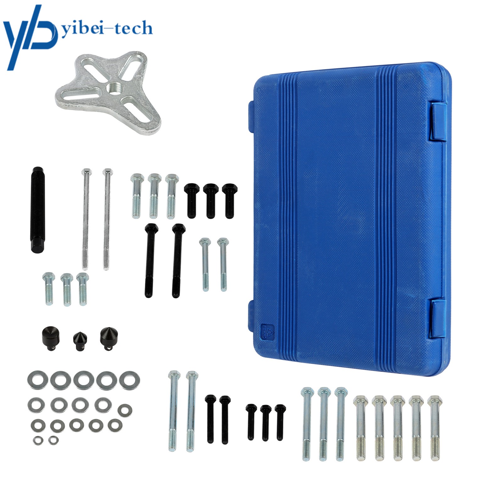46pcs Harmonic Balancer Puller Steering Wheel Crankshaft Pulley Removal Set