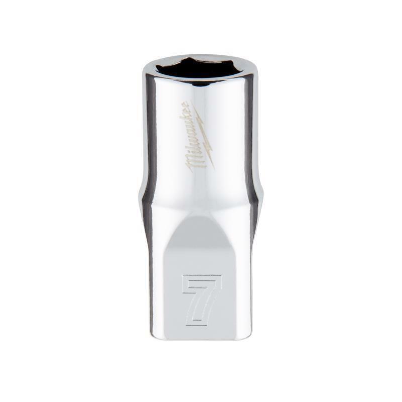 Milwaukee 7 mm X 1/4 in. drive Metric 6 Point Standard Socket