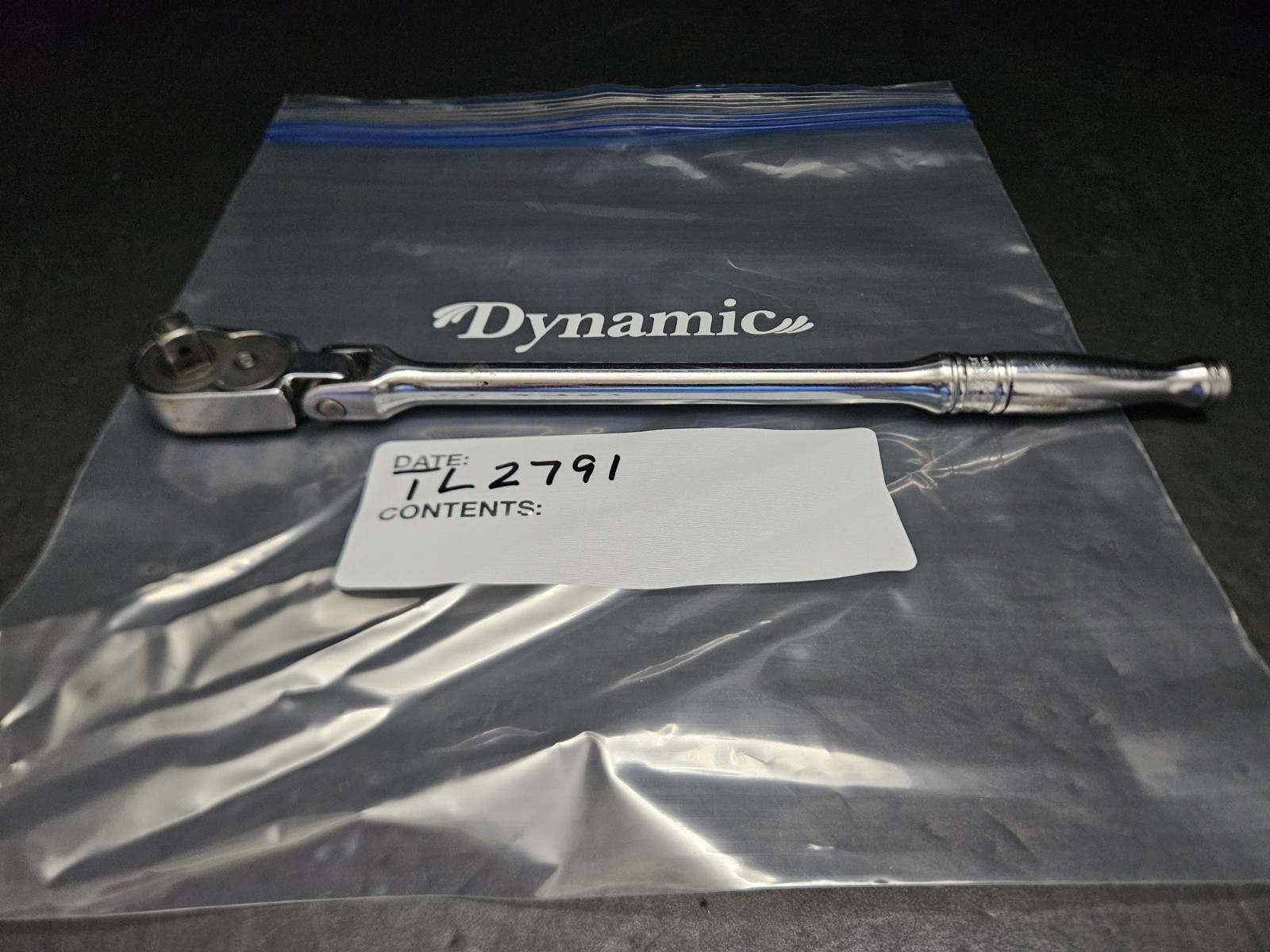 SNAP ON #F731 3/8″ DRIVE FLEX-HEAD CHROME RATCHET 11 1/4″ LONG USA (TL2791)