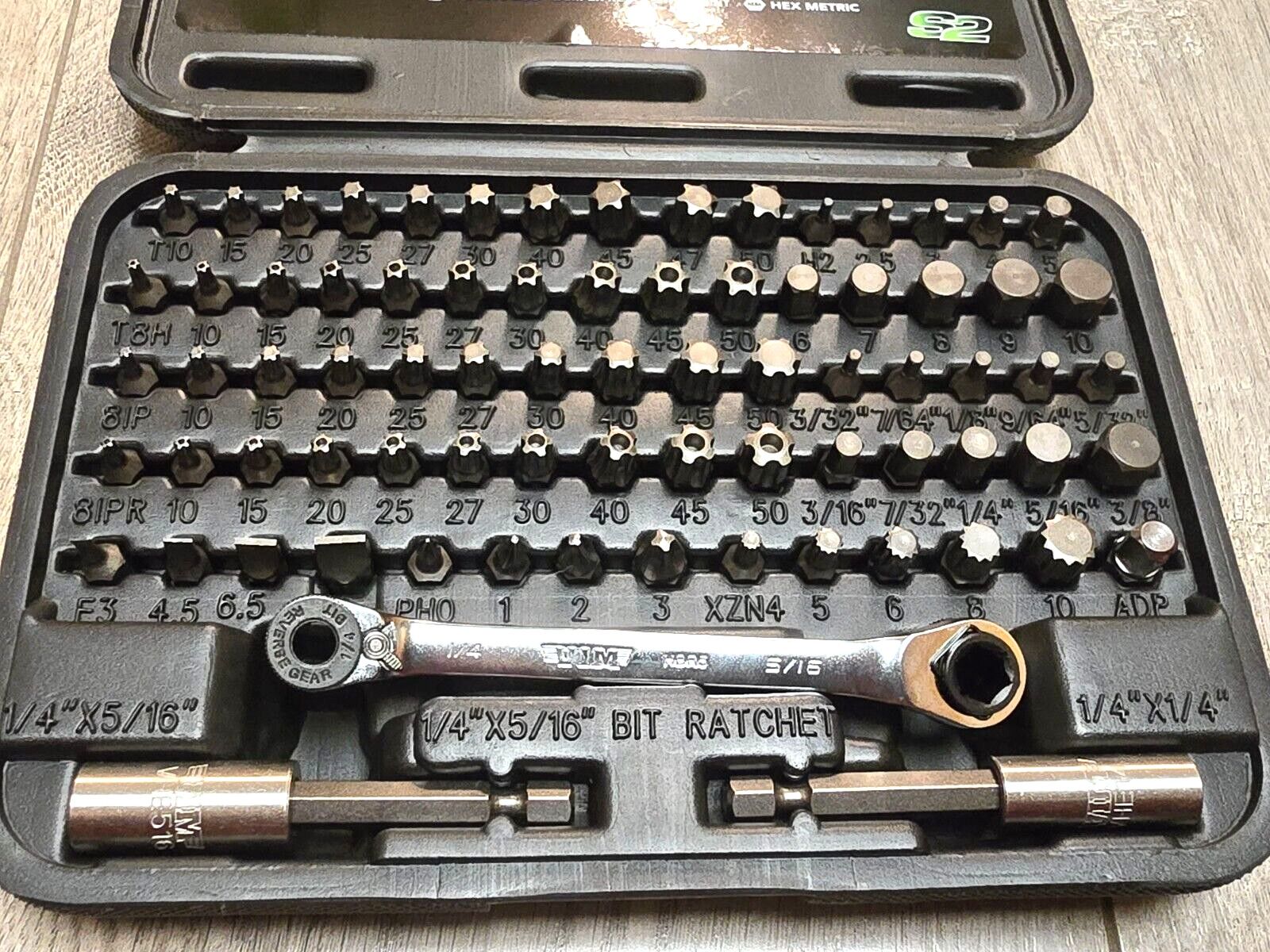 VIM 77pc Half Cut/ Super Low Profile Master Bit & Micro Ratchet Set #VHC77