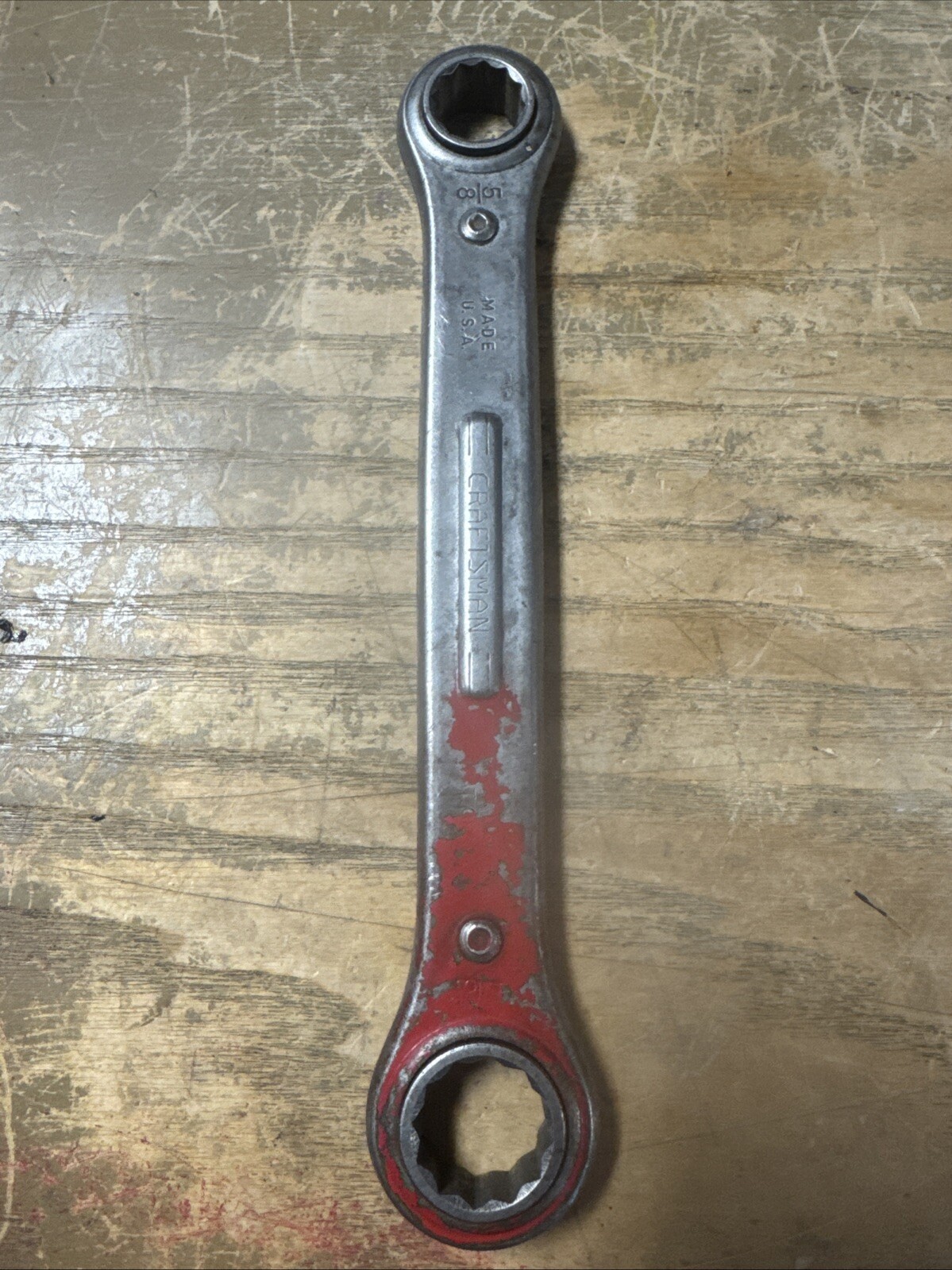 Vintage USA Craftsman 5/8″ x 3/4″ Stubby Double End Box Wrench 12 Point 22JS2414