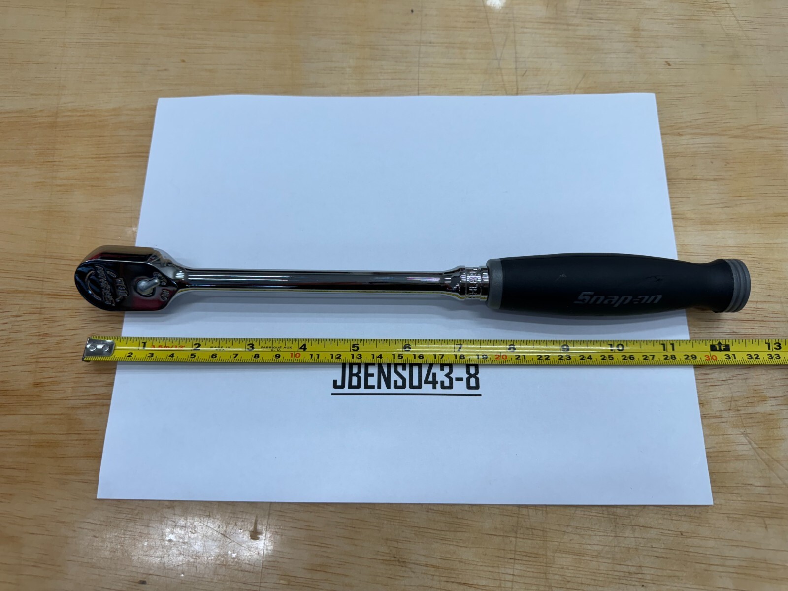 Snap-on Tools NEW DARK TITANIUM 3/8″ Drive Soft Grip Long Fixed Ratchet FHL80DT
