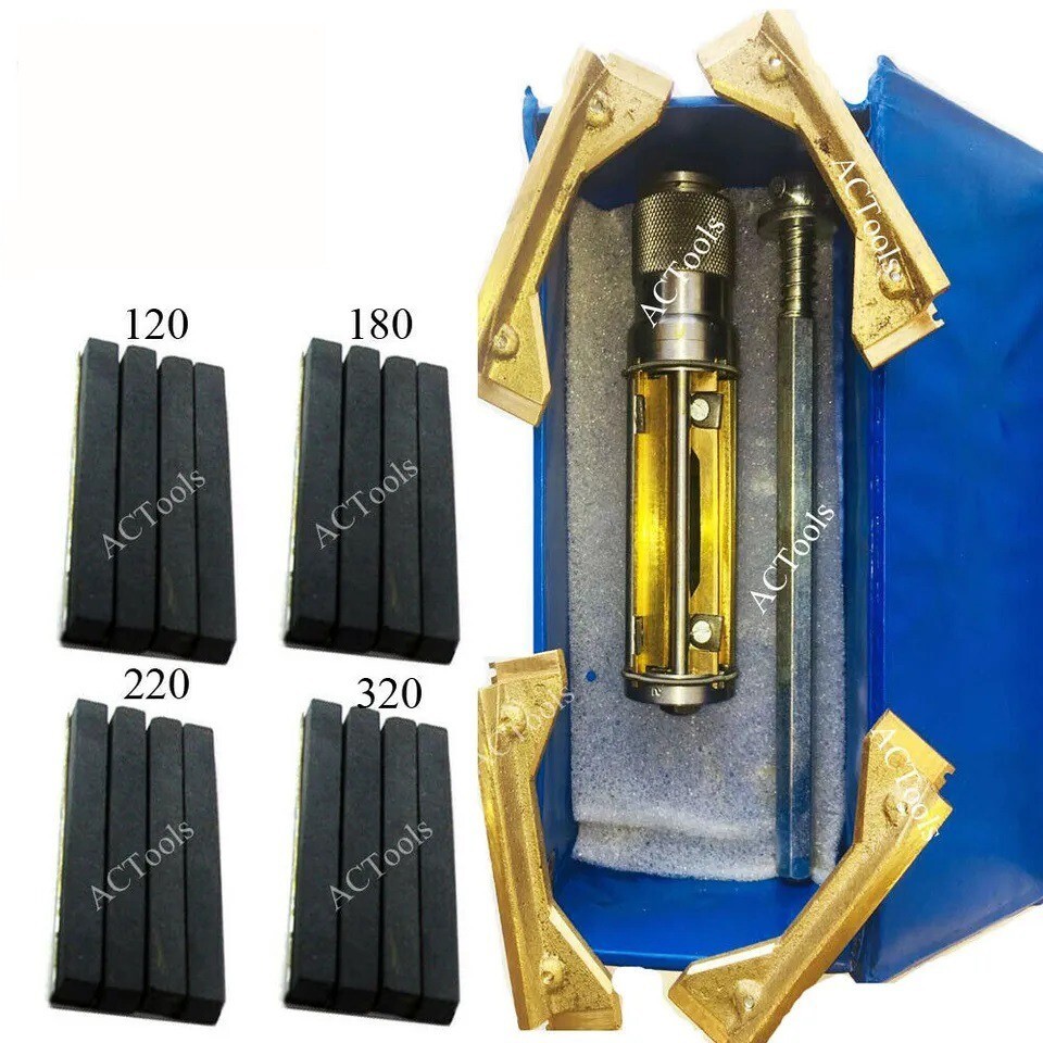 Cylinder Engine Hone Kit + 4 Set Honing Stones Sizes 34-60mm+Stone